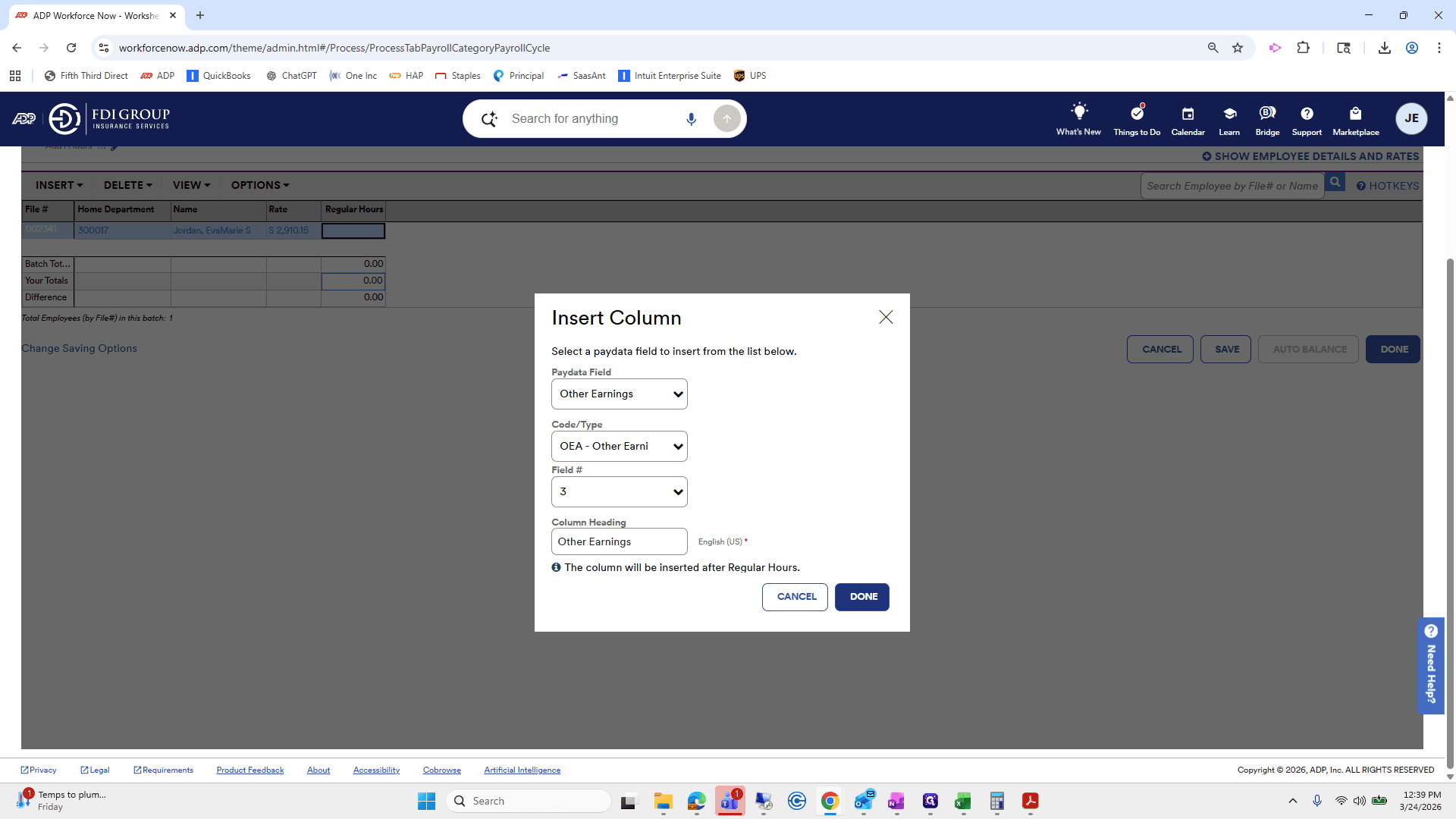 Step #218: Double-click on "DONE"