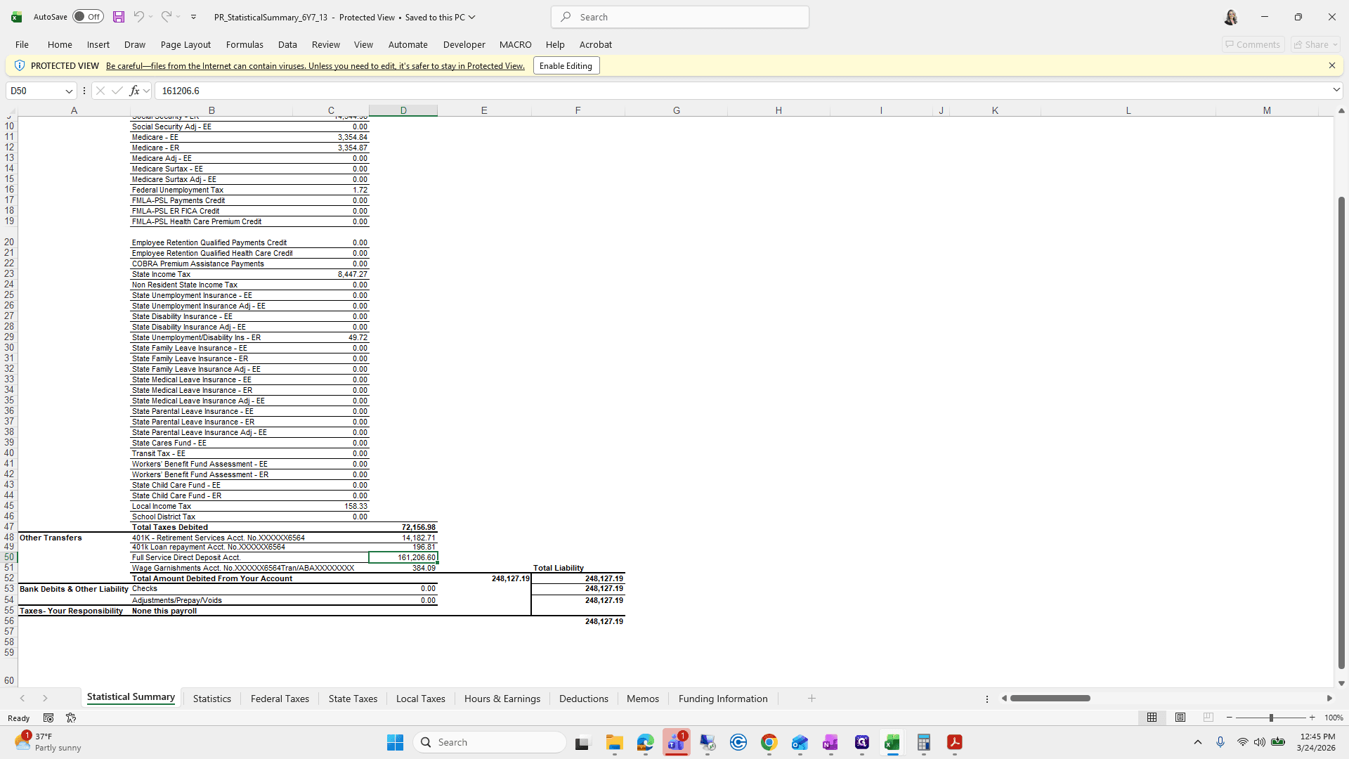 Step #320: Click on "161,206.60"