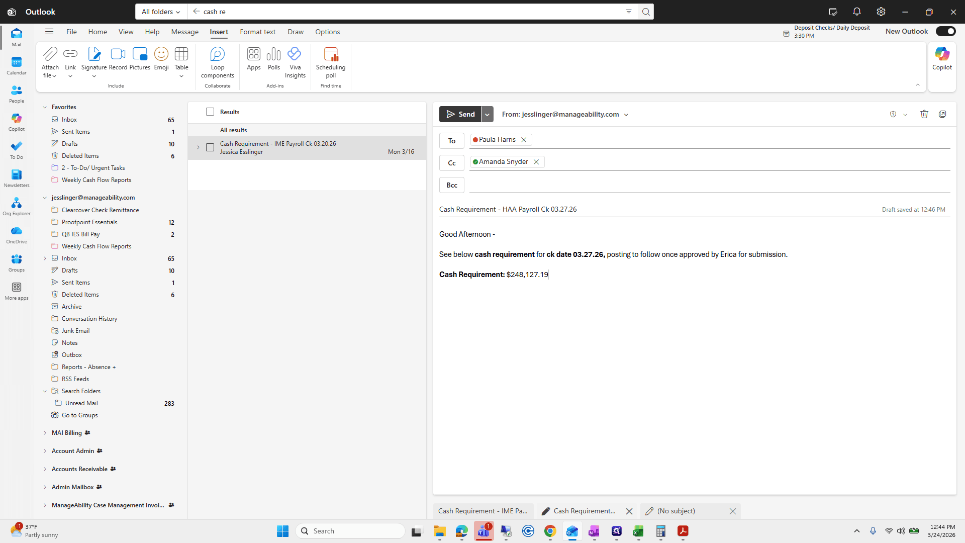 Step #310: Click on ">> Send"