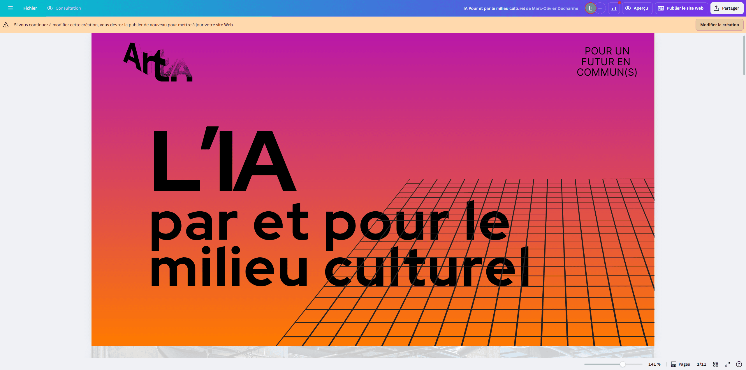 Step #7: Cliquez sur "Modifier la création"