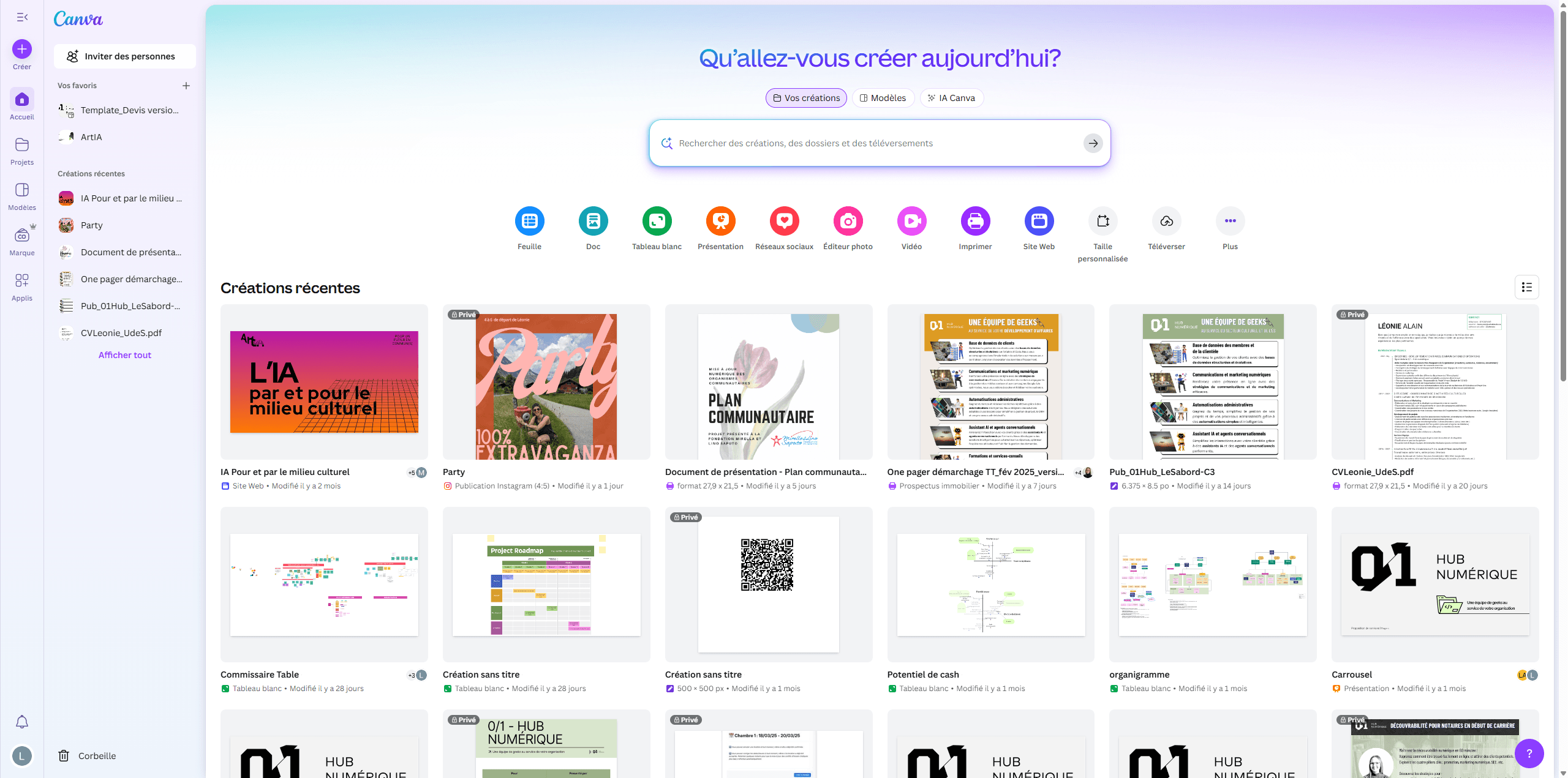 Step #3: Cliquez sur "Rechercher des créations"