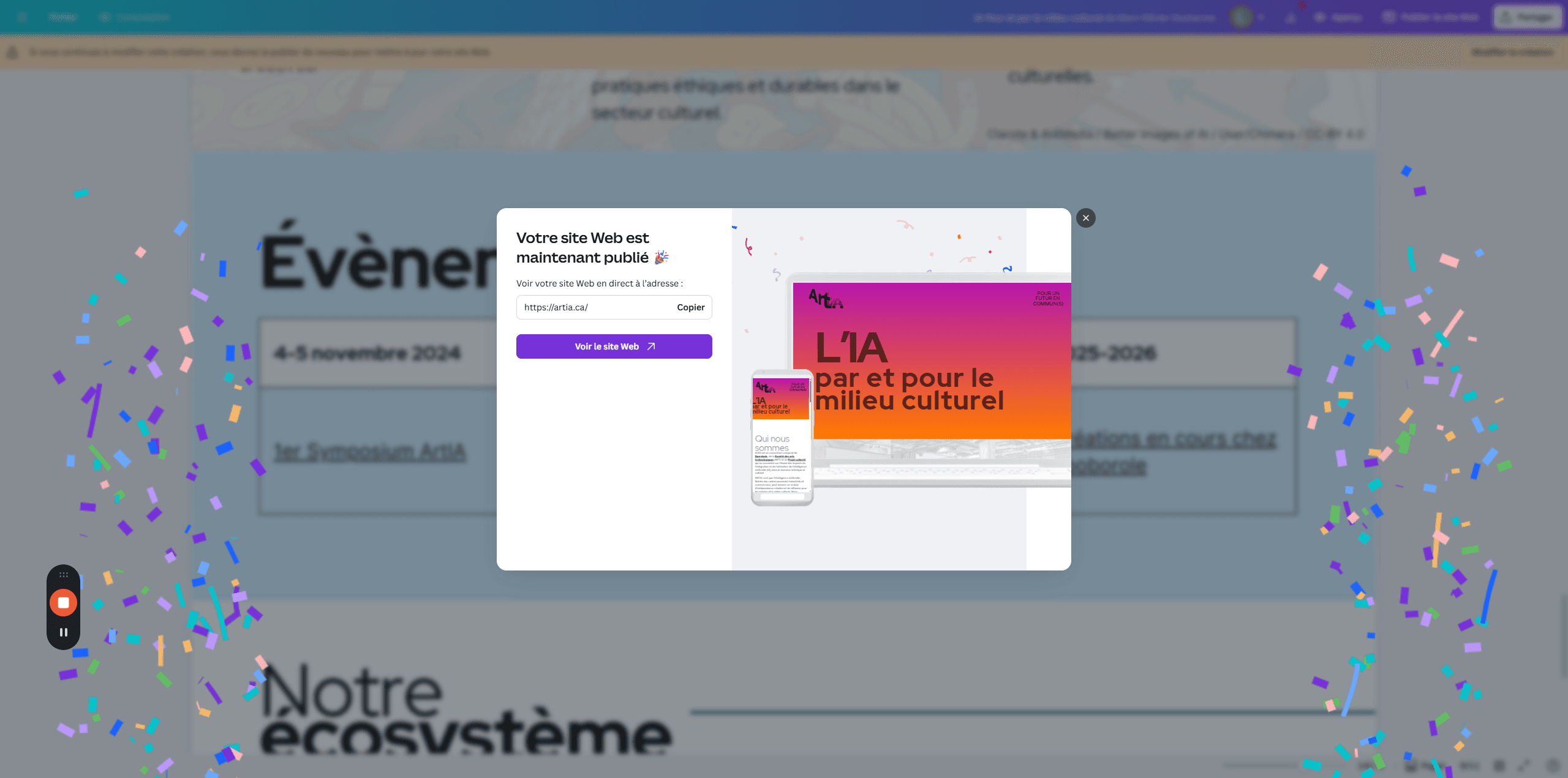 Step #19: Cliquez sur "Voir le site Web 71"