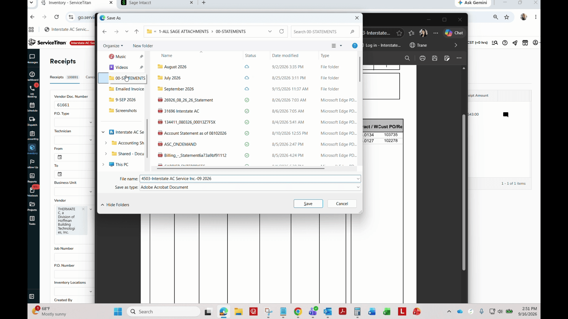 Step #2: Navigate to the 00-STATEMENTS directory and select the current month's folder.