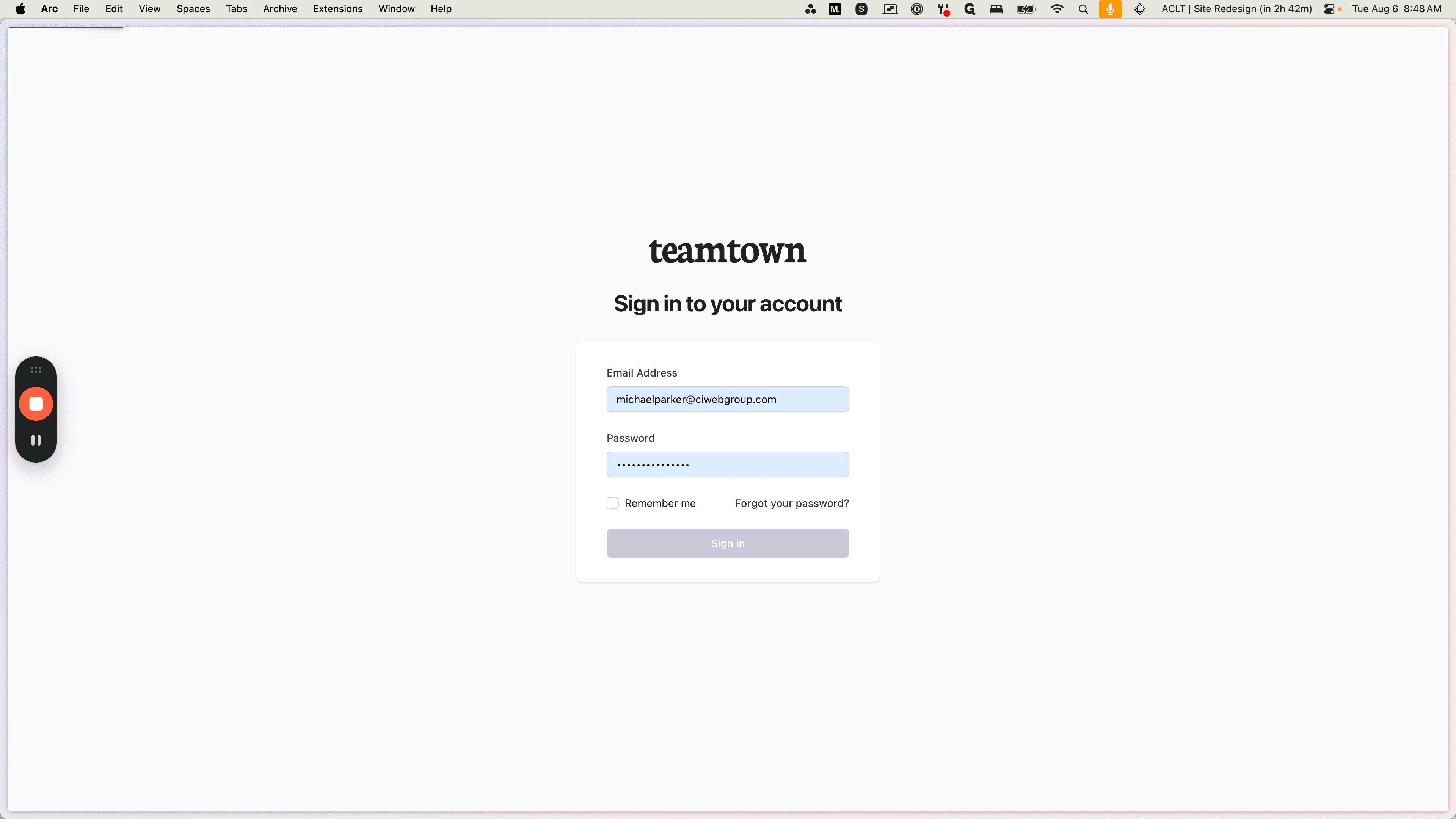 Step #3: Click on "Remember me"