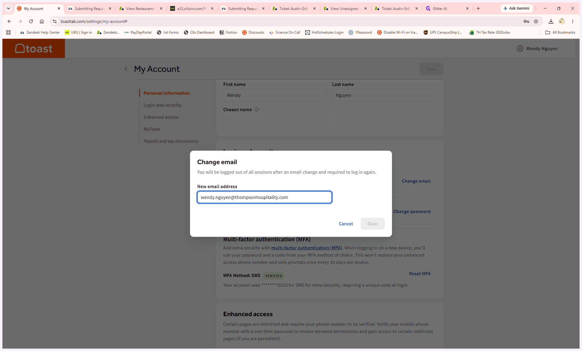 Step #4: Enter your new email address into the text input field.