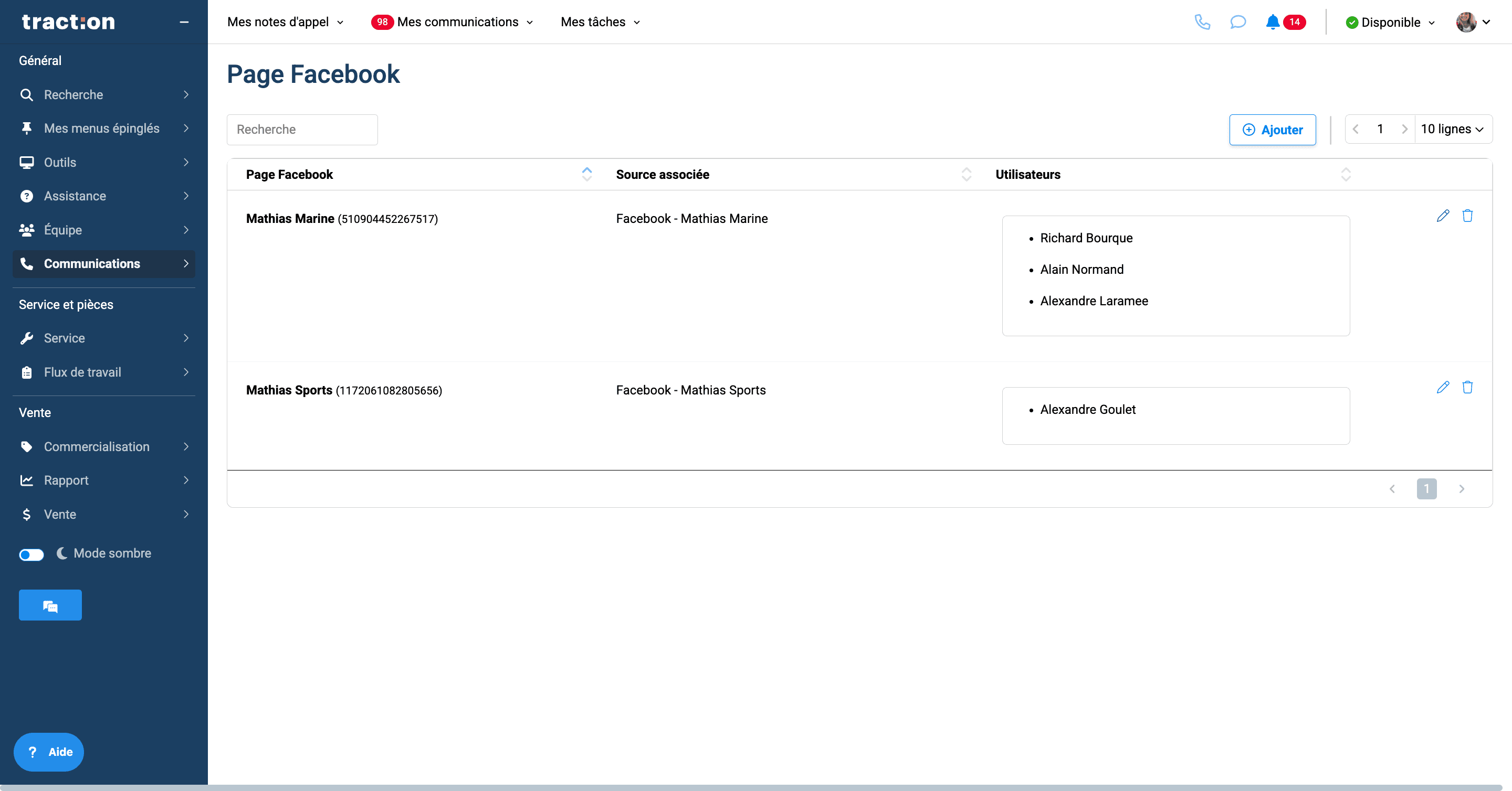 Step #7: Pour éditer les utilisateurs, appuyez sur le crayon
