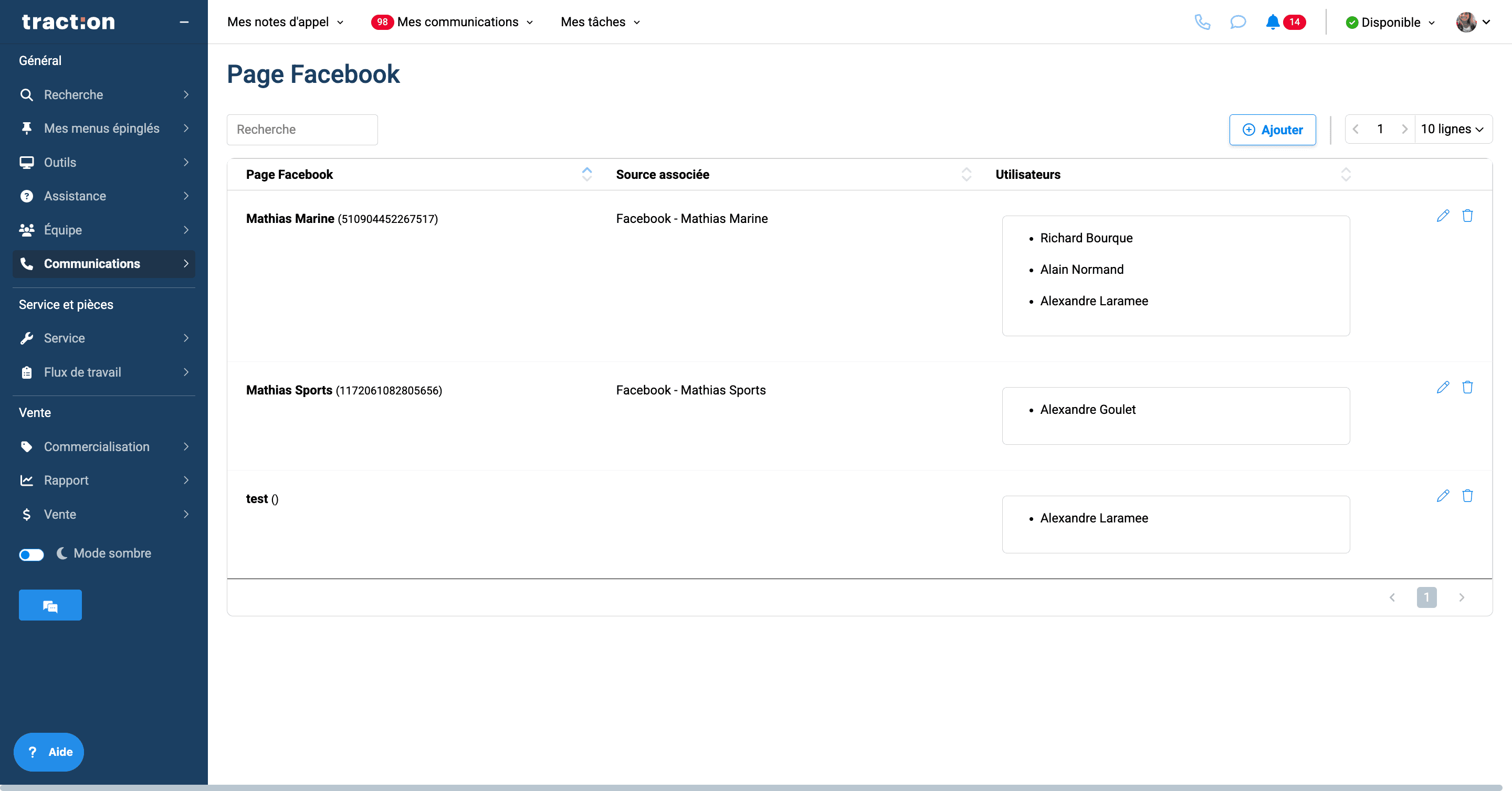 Step #8: Pour supprimer votre page Facebook, appuyez sur la poubelle.