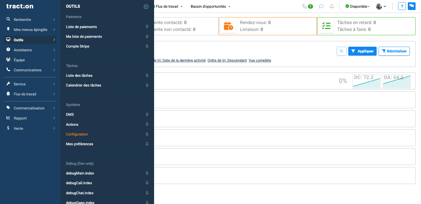 Step #2: Cliquez sur configuration
