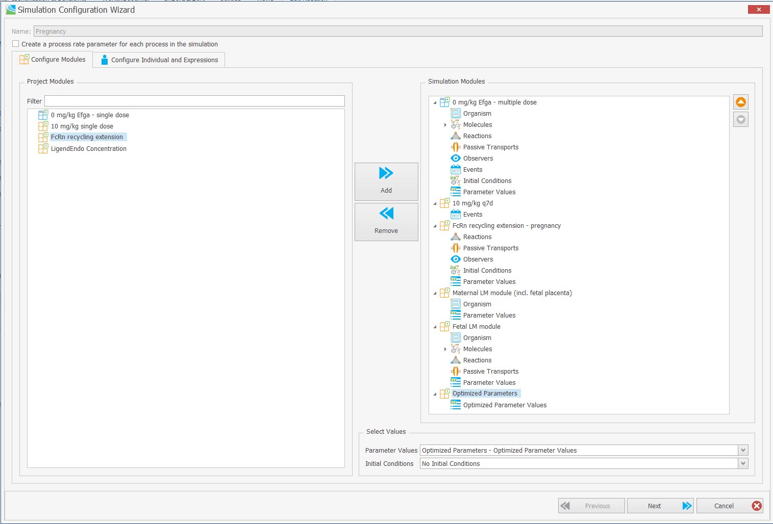 Step #16: Create your simulation by adding all the needed modules