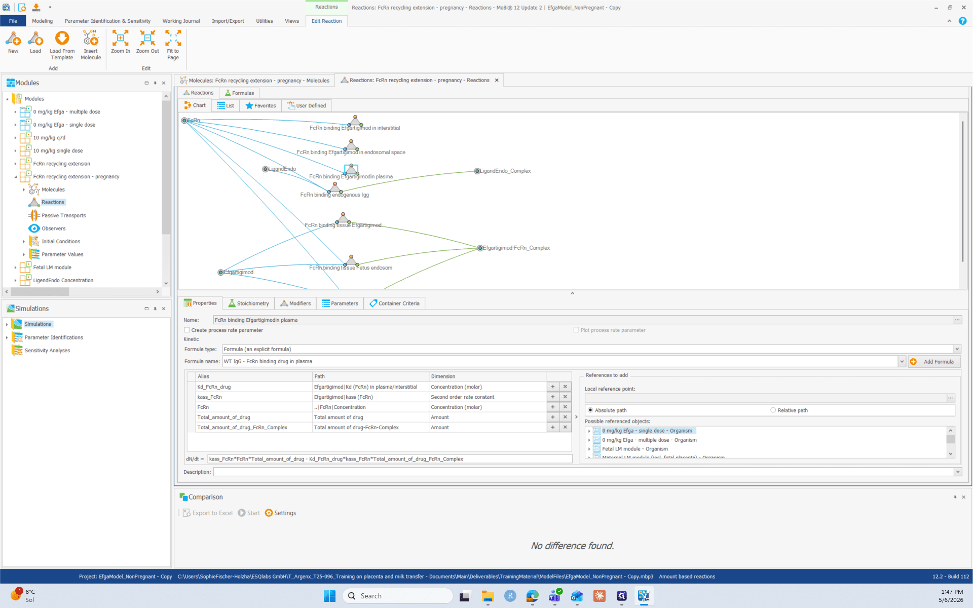 Step #8: Switch to the Parameters tab in the reaction panel.