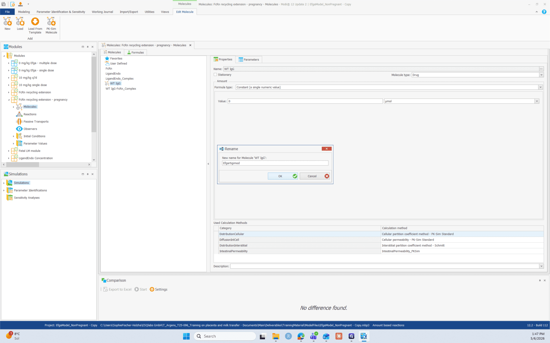 Step #3: Change name and click OK.