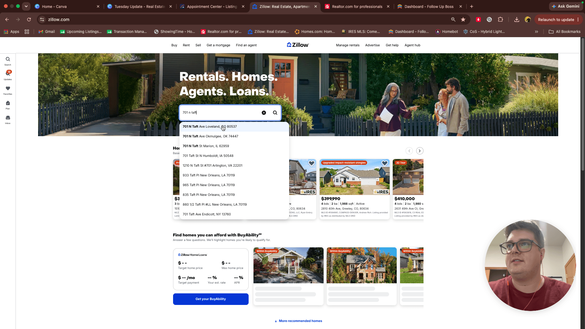 Step #15: Click the correct address from the dropdown suggestions.