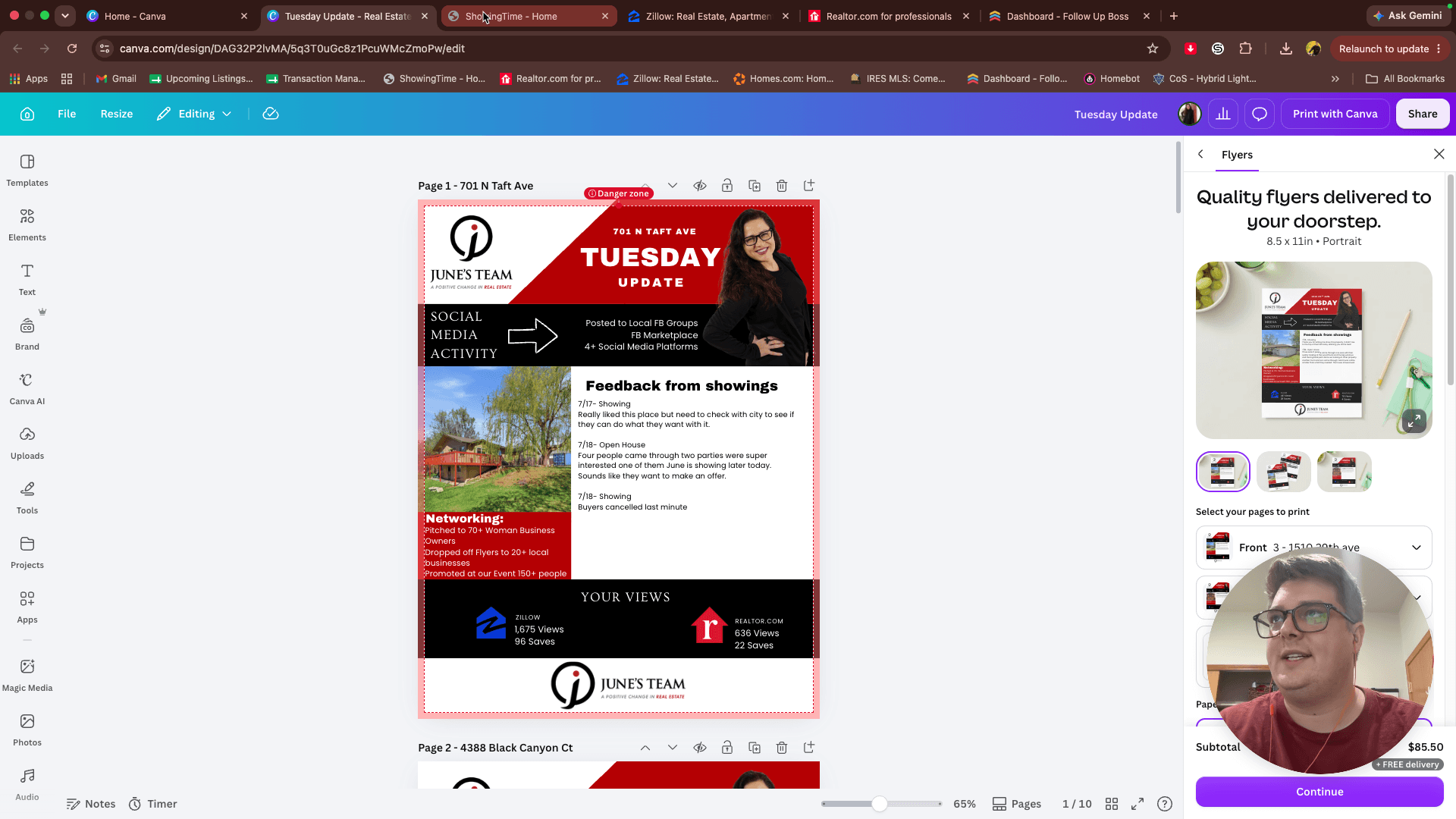 Step #3: Switch to your browser tab for ShowingTime.