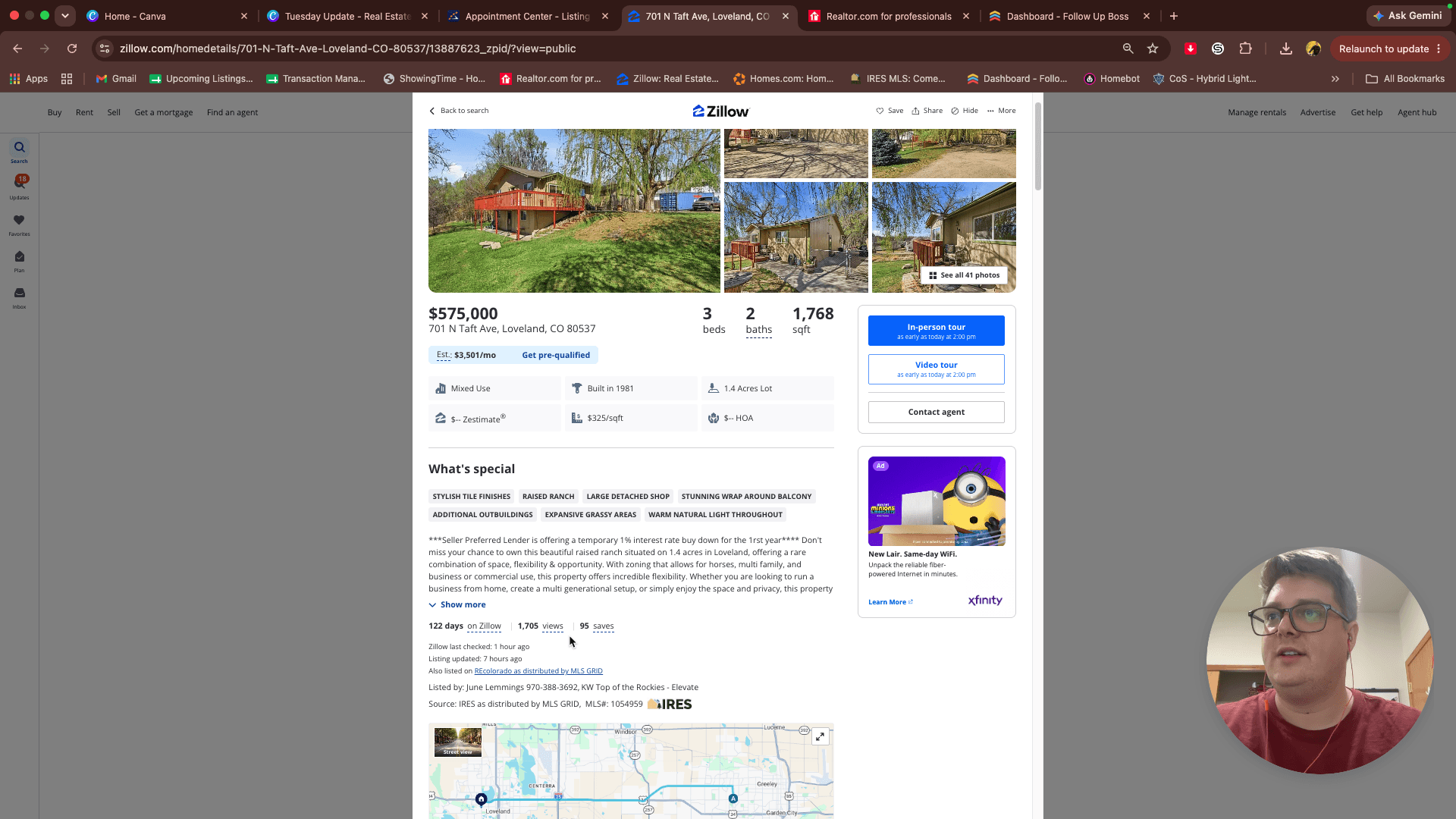 Step #17: Note the total number of views displayed on the listing.