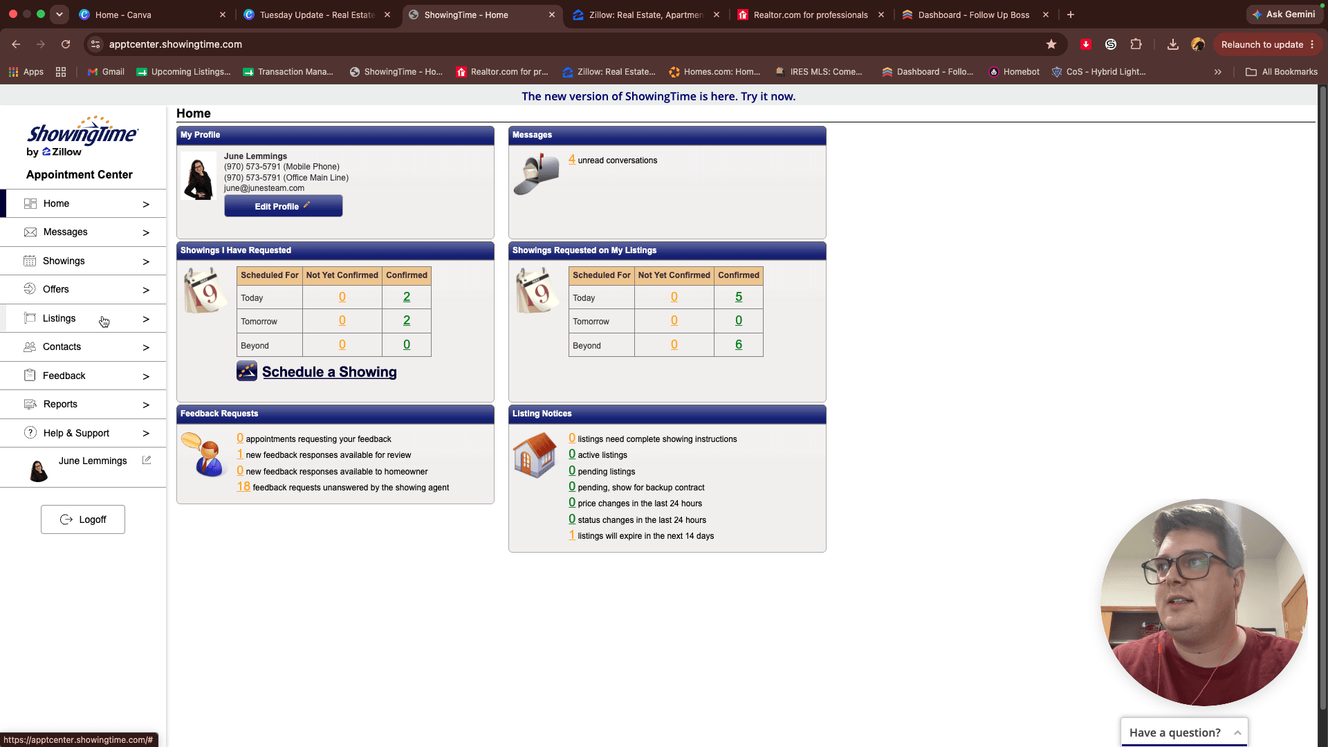 Step #4: Click Listings in the left-hand navigation menu.