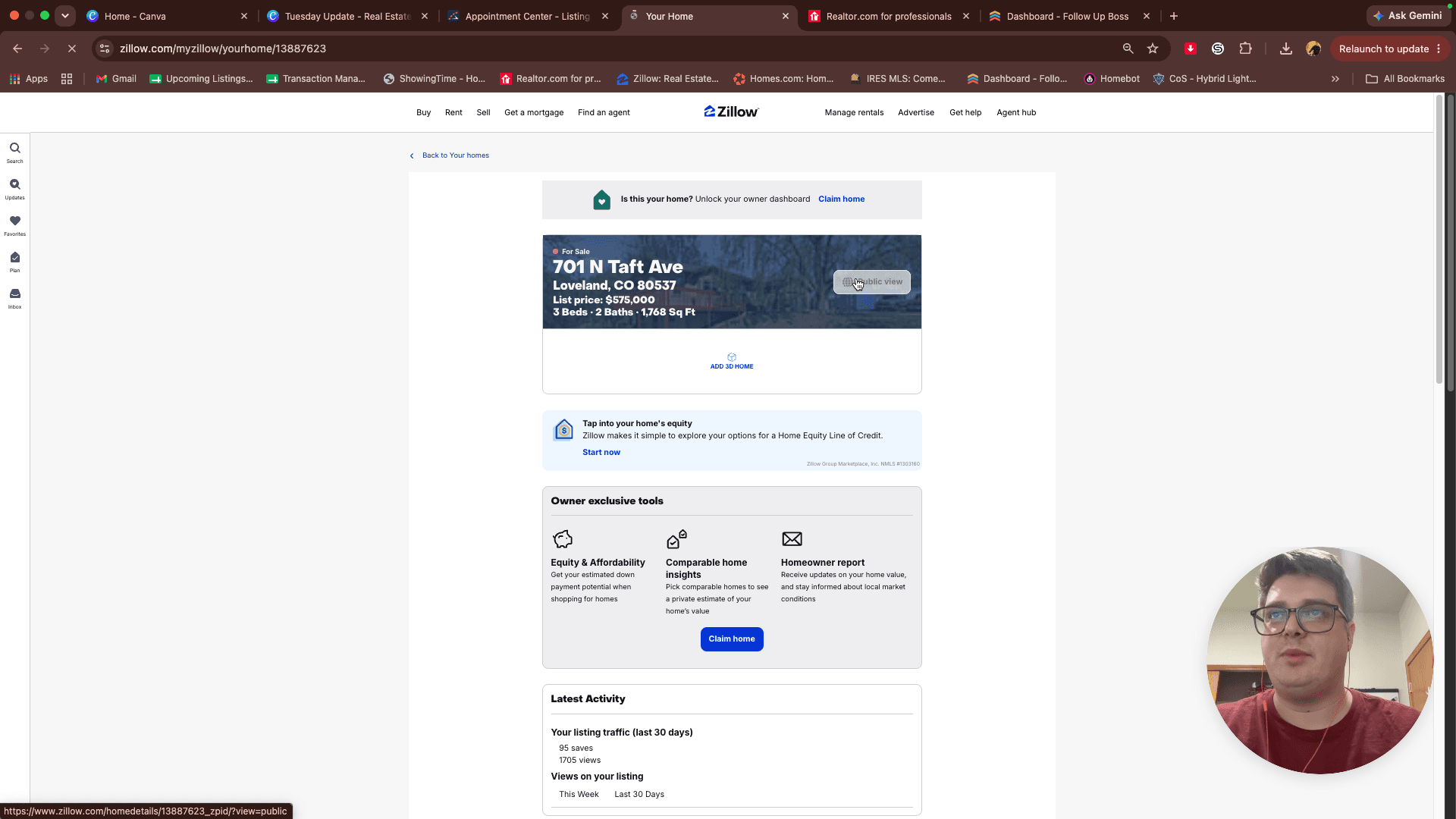Step #16: Click Public view on the property dashboard.