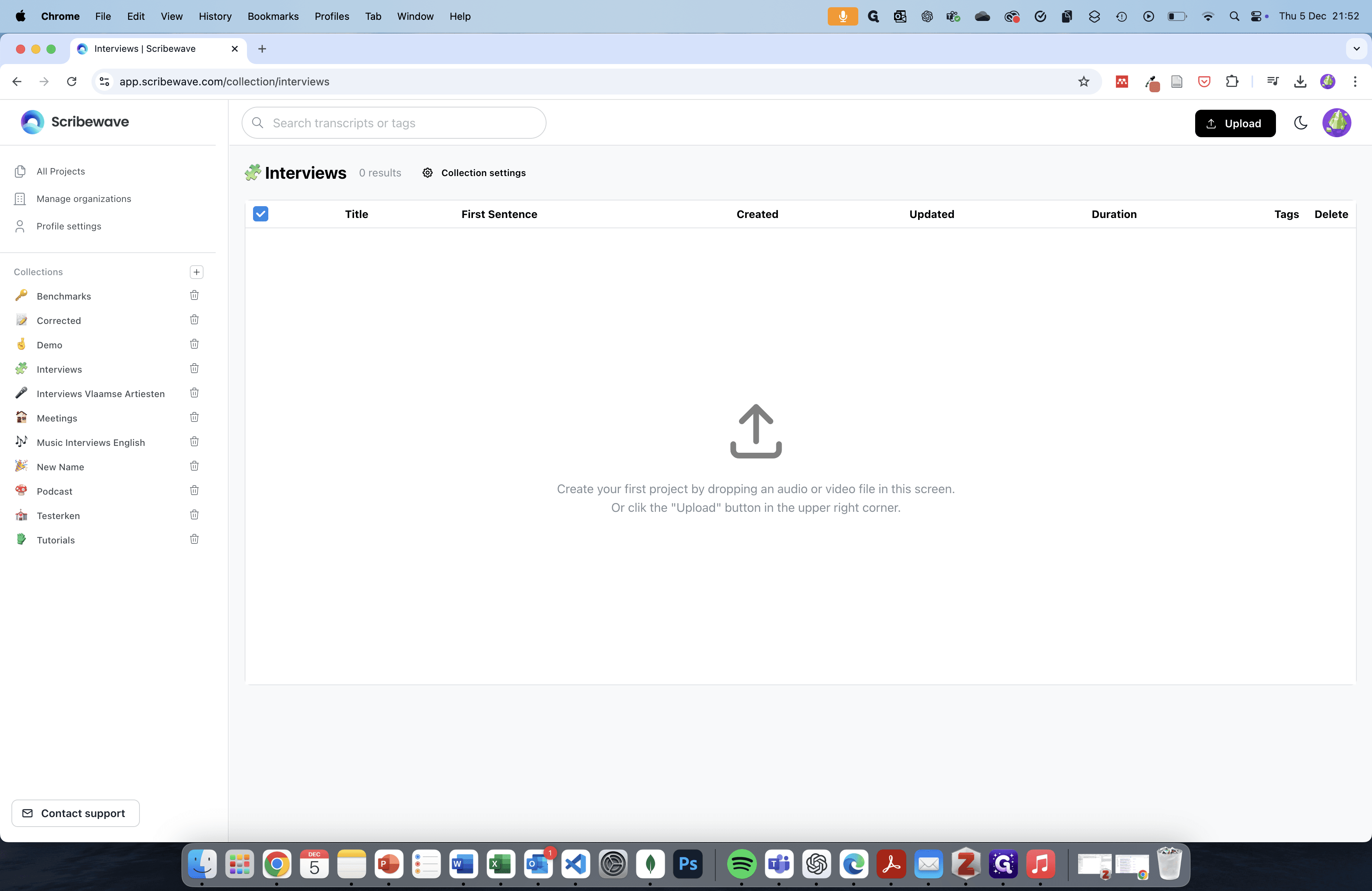 Step #1: Click on "↑ Upload"