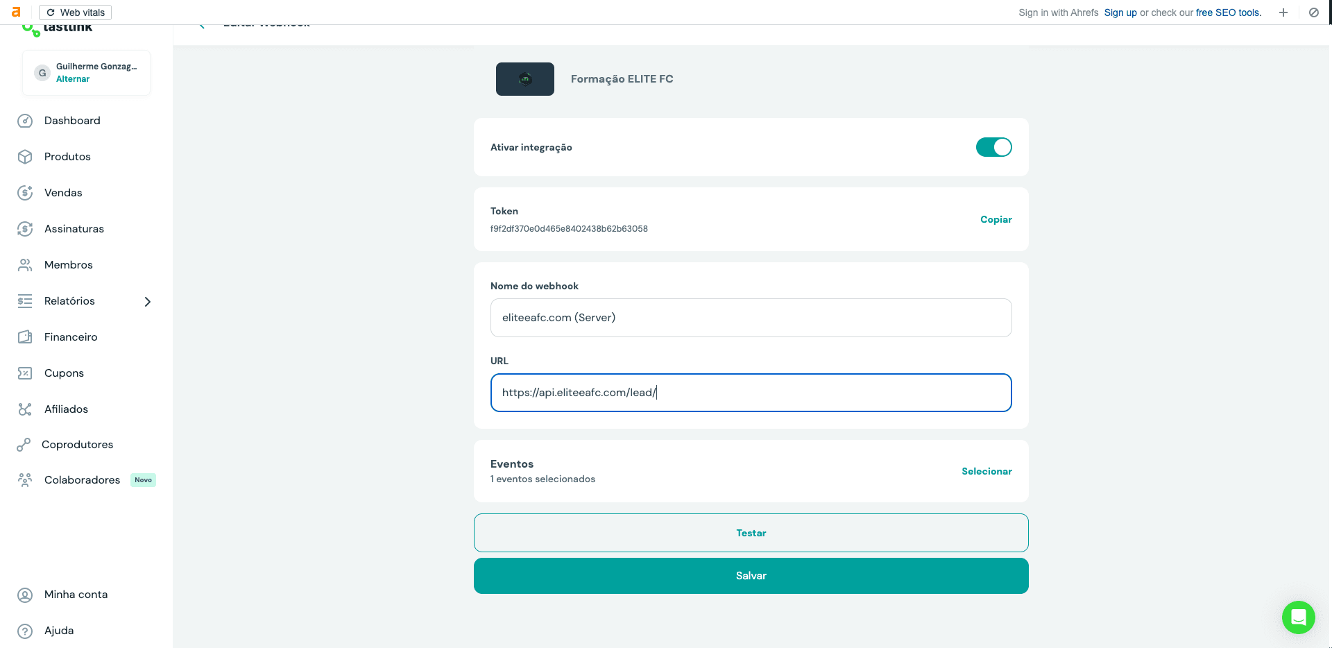Step #9: Coloque a URL nesse formato