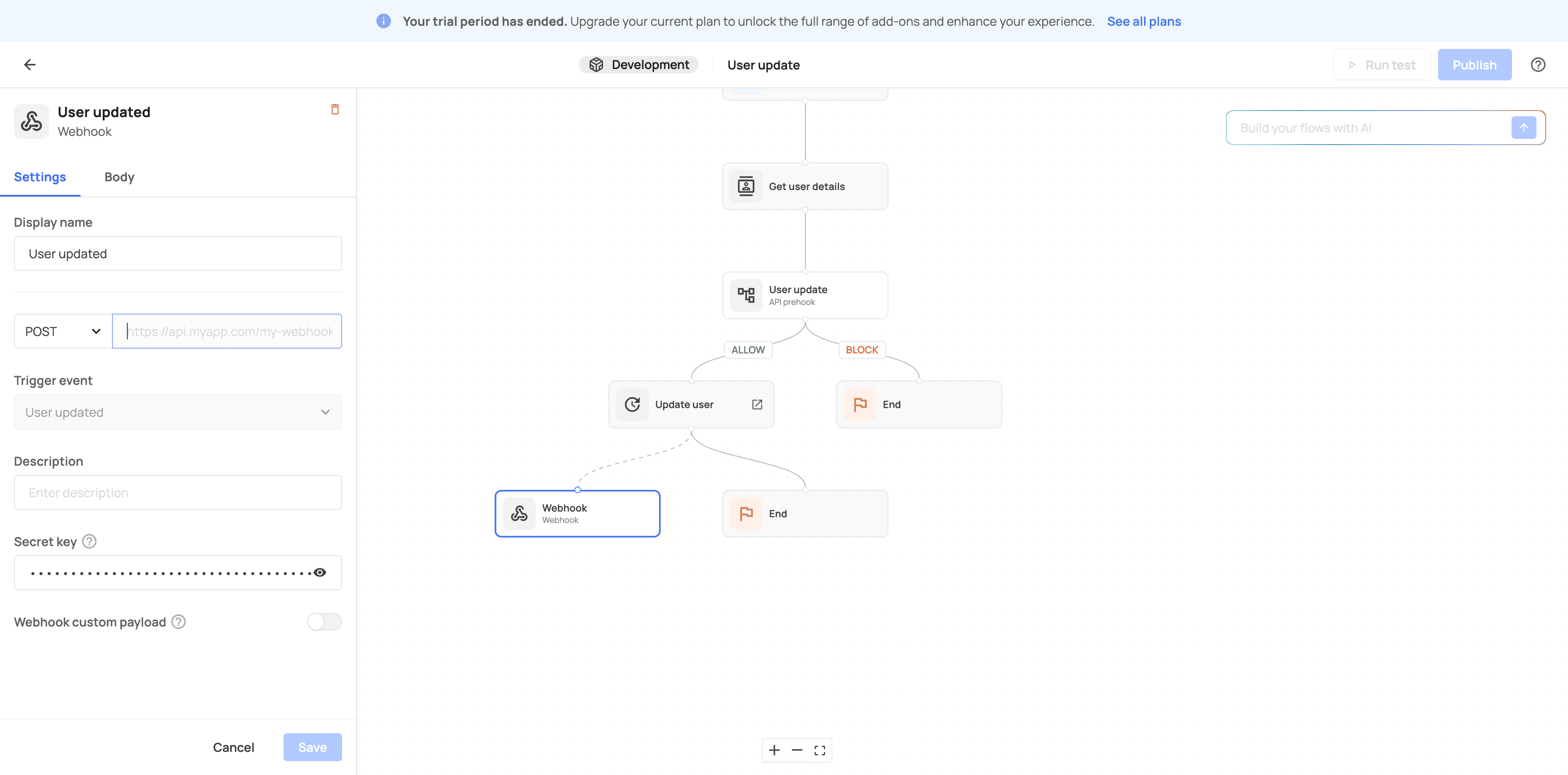 Step #12: Click on "https://api.myapp.com/my-webhook"