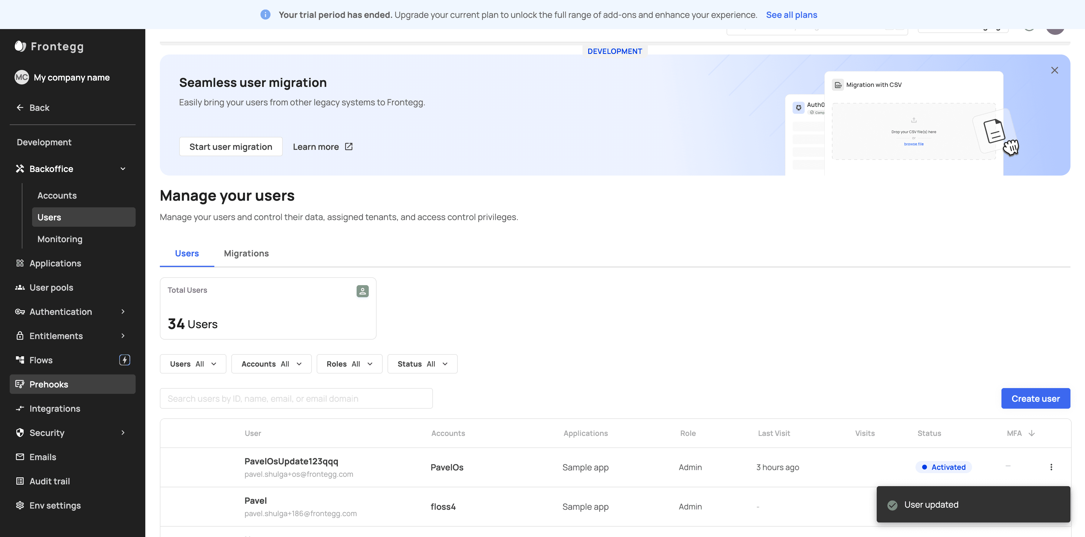 Step #35: Click on "ES Prehooks"