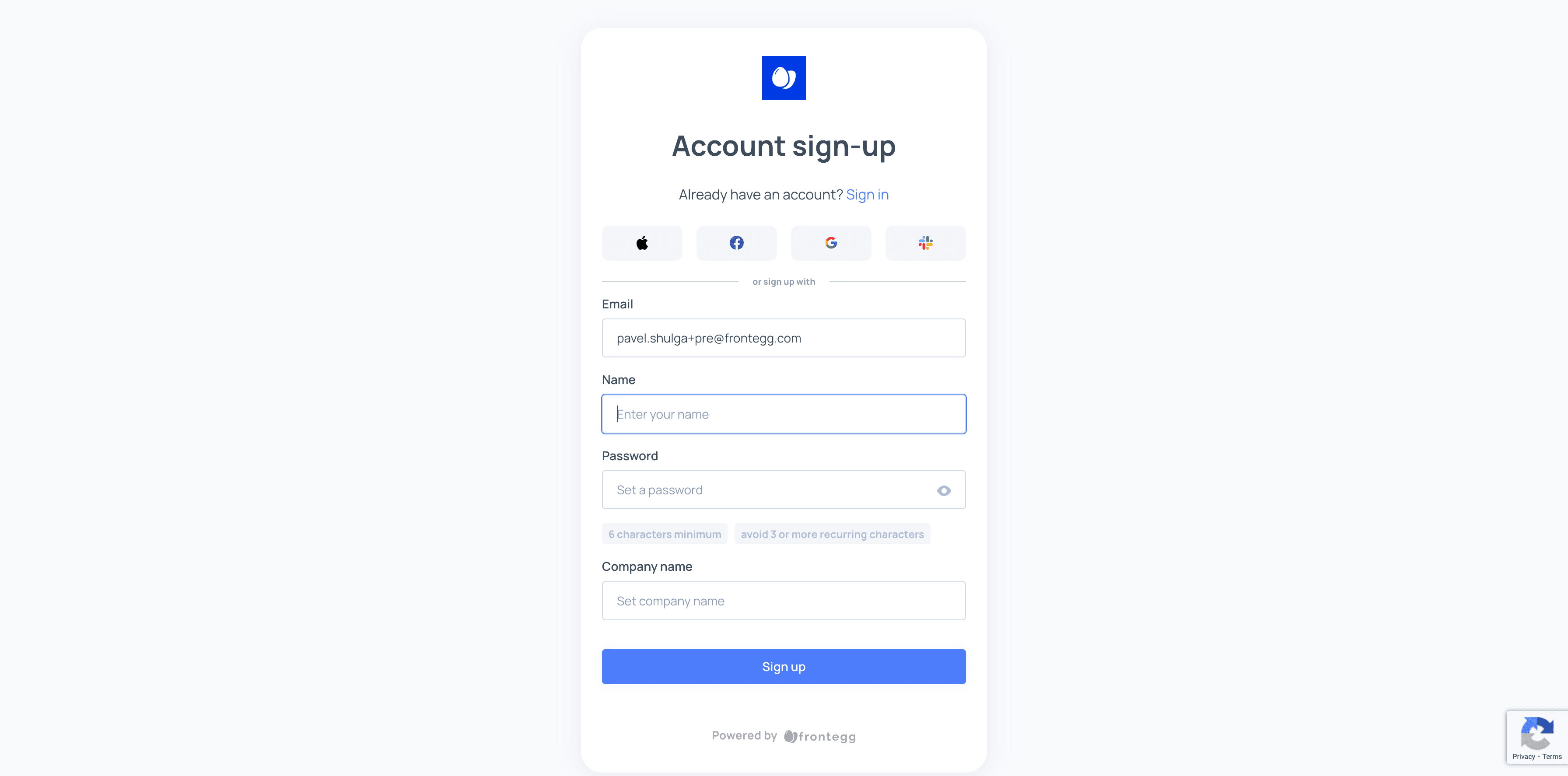Step #60: Click on "Enter your name"