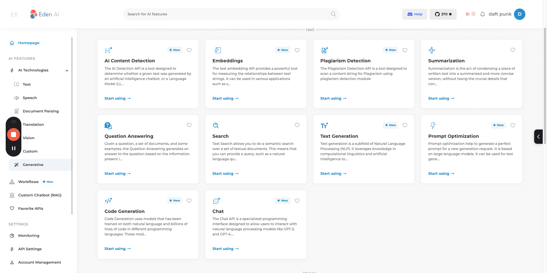 Step #4: Click "Generative" from the sidebar