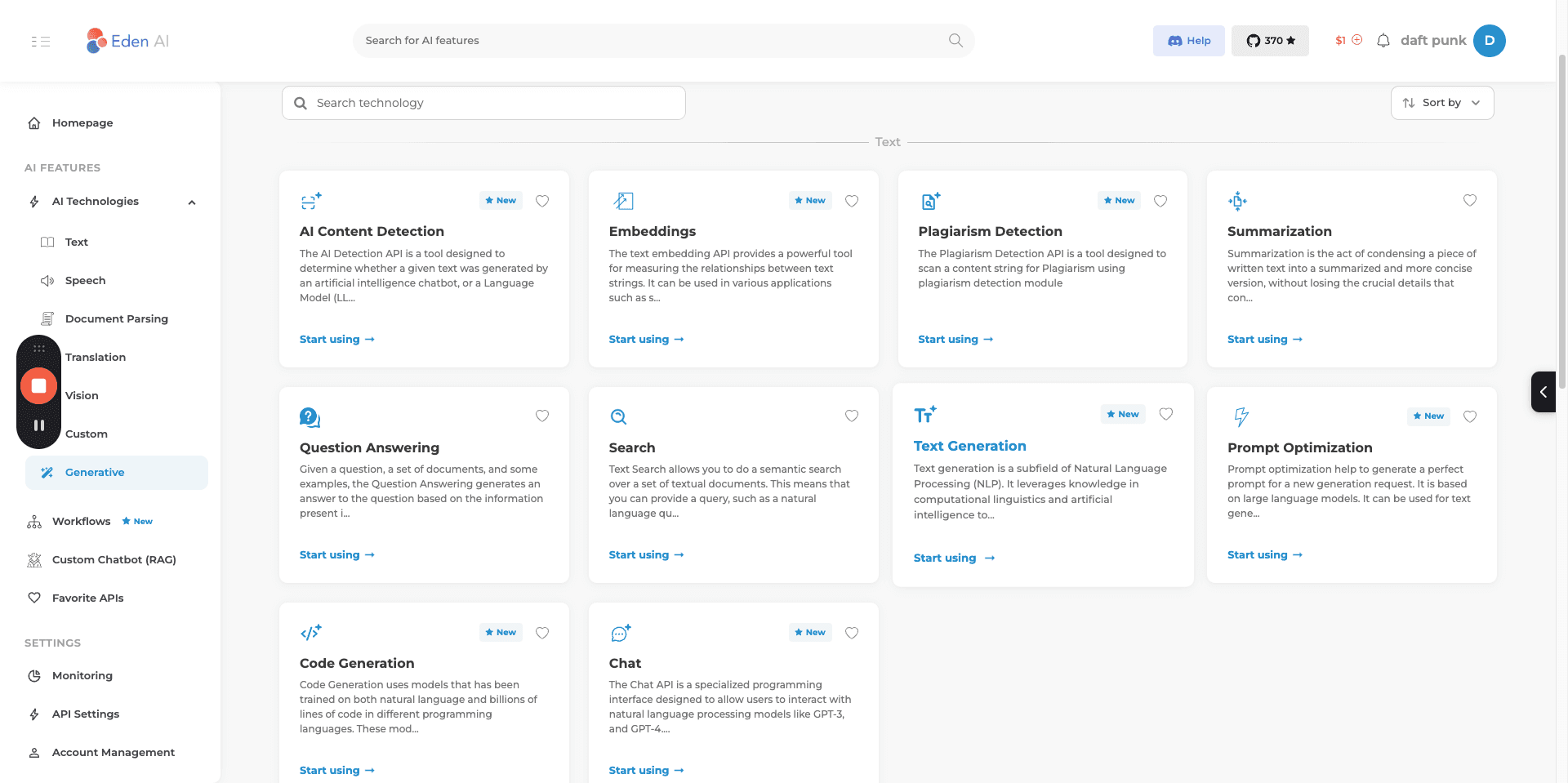 Step #5: Then Click "Text Generation"