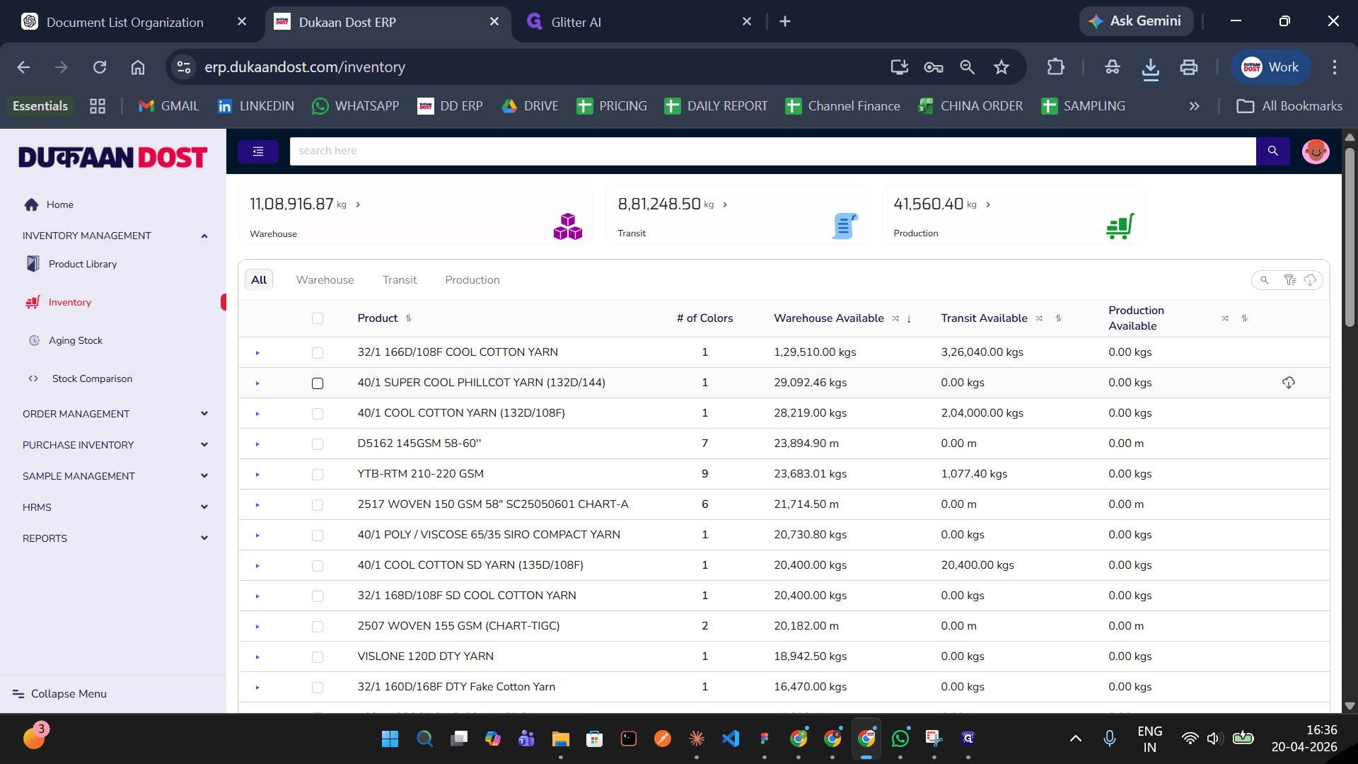 Step #5: Next lets take a look at bulk downloading report for multiple products. In all tab select products