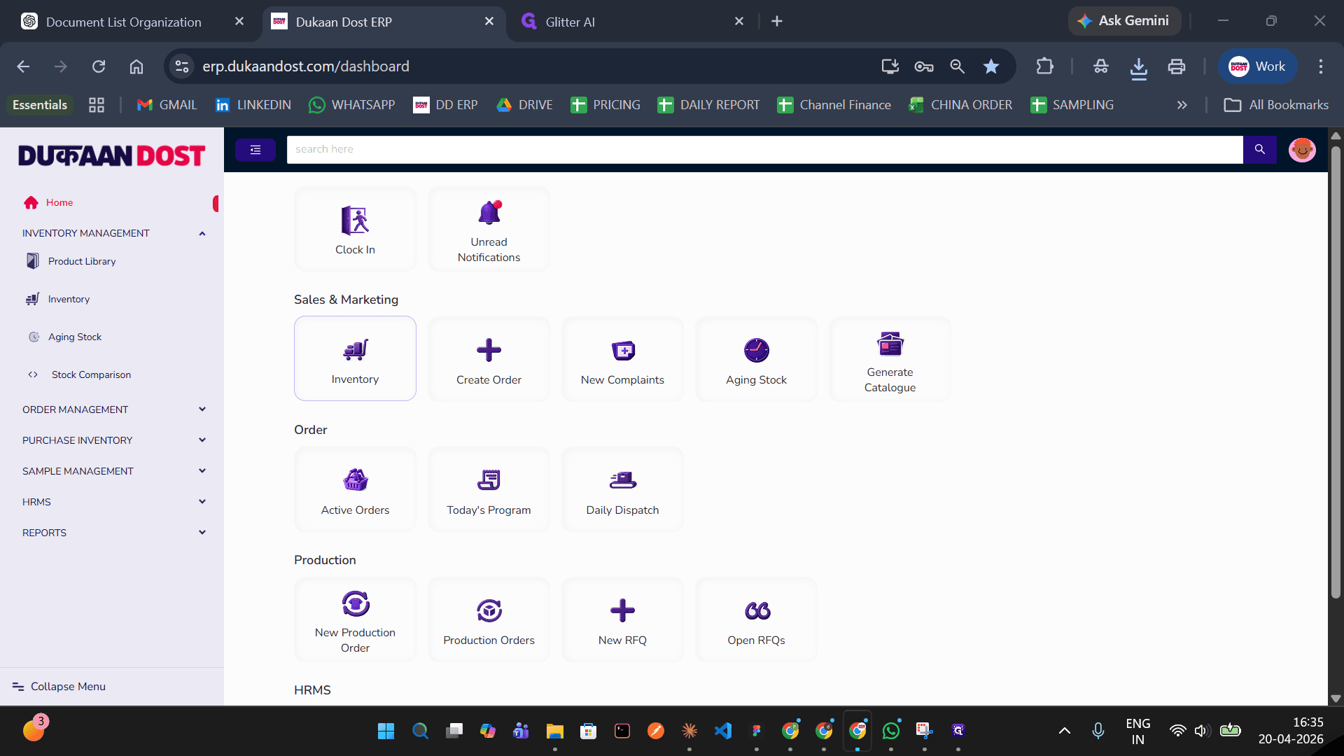 Step #1: Go to inventory page
