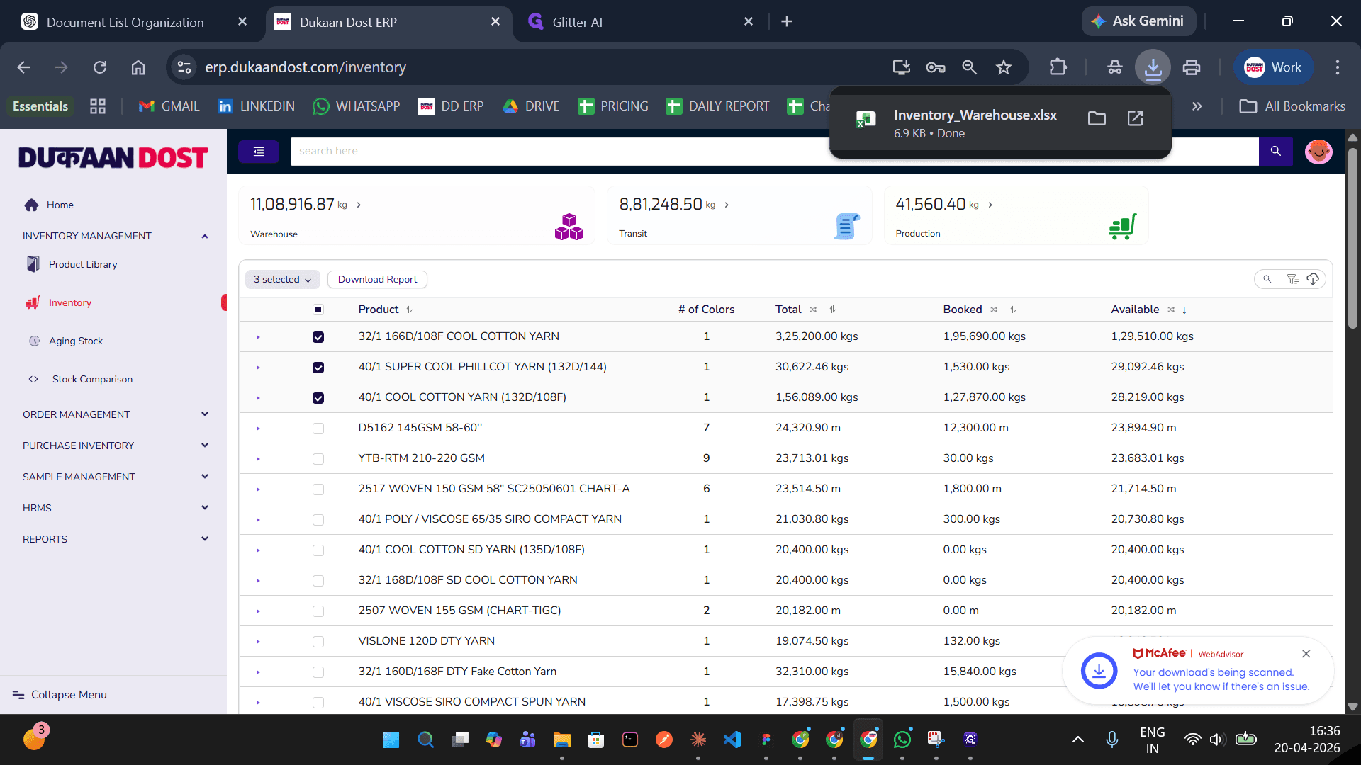 Step #17: Open downloaded report