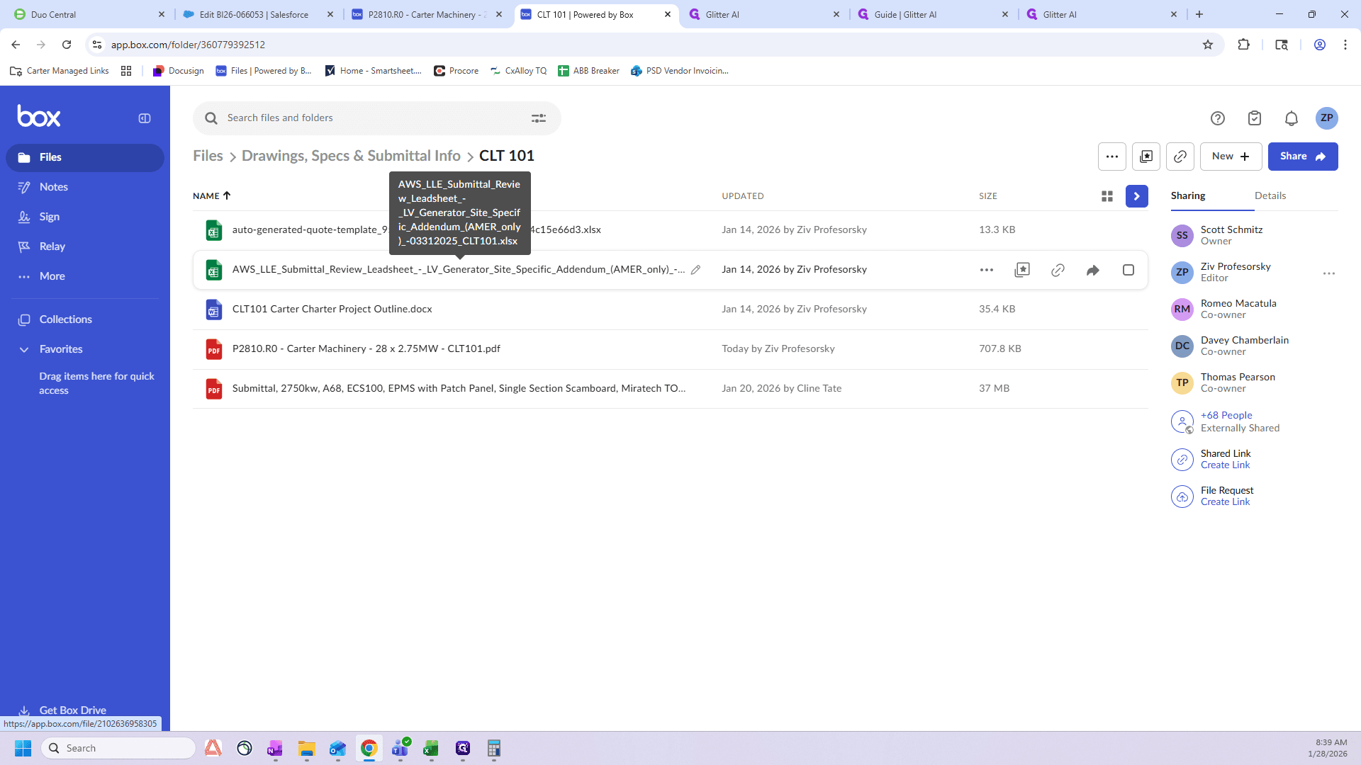 Step #34: Click on "AWS_LLE_Submittal_Review_Leadsheet..."