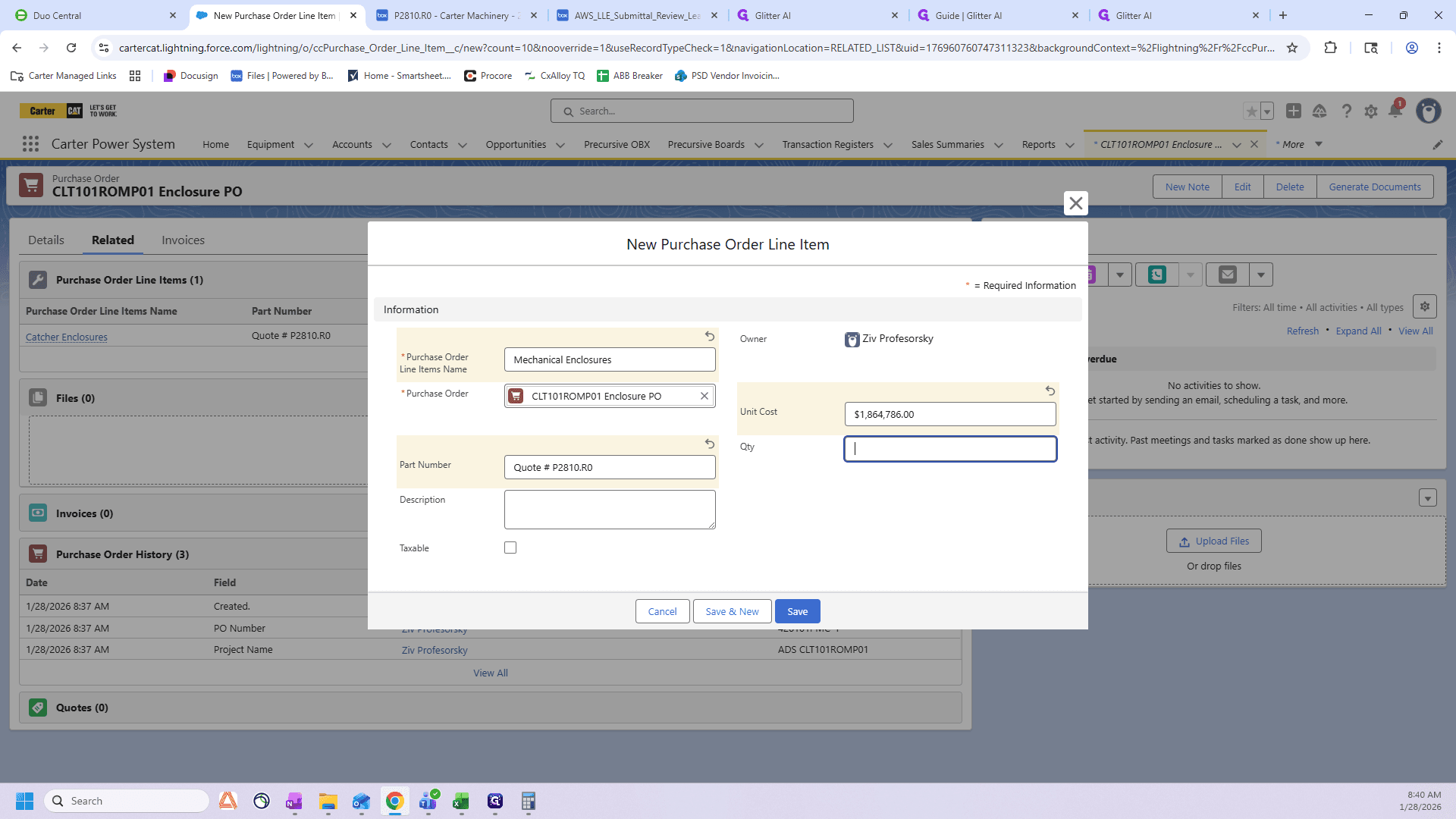 Step #51: Click here and add a quantity of 1
