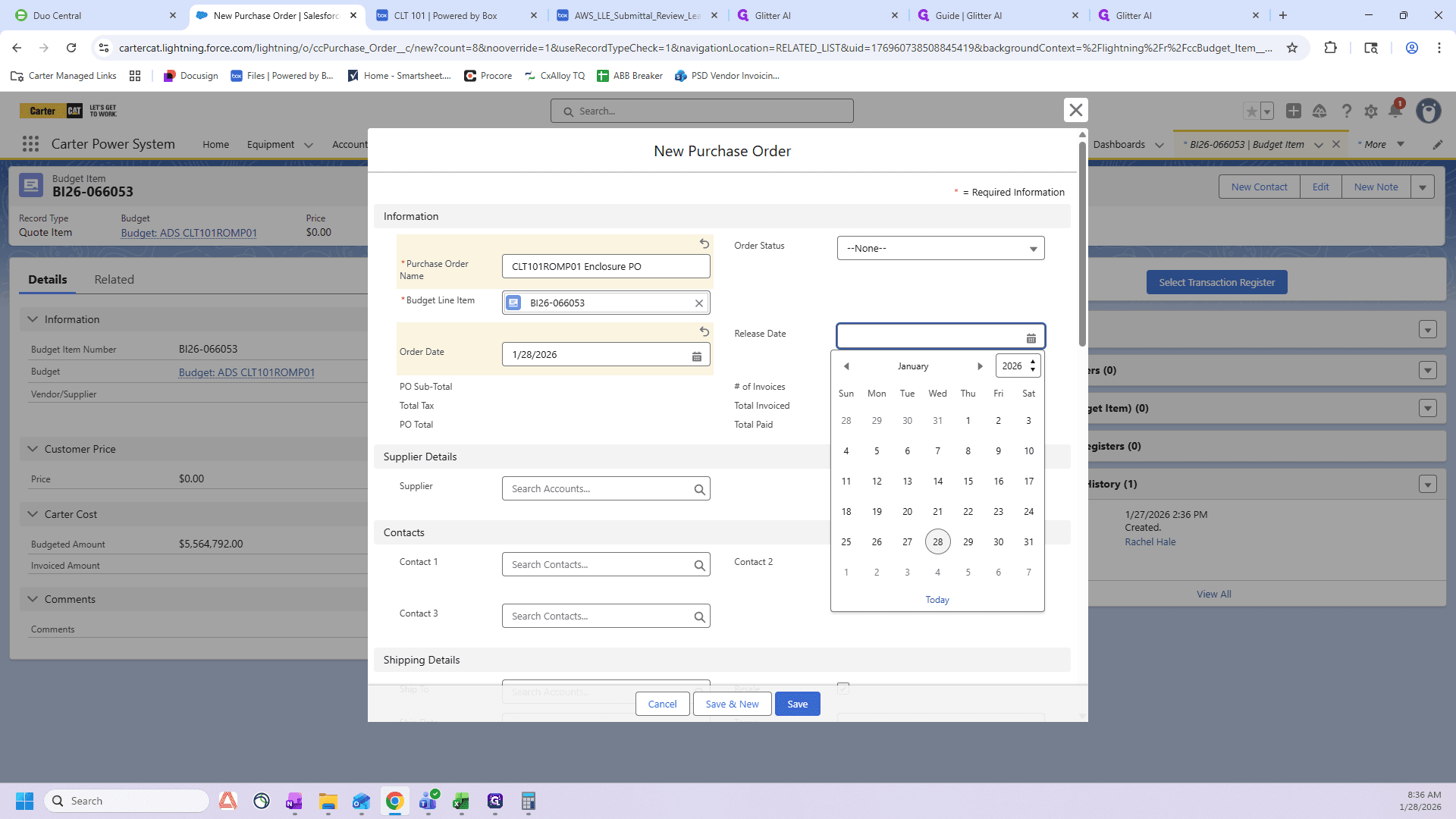 Step #8: Click on Todays Date
