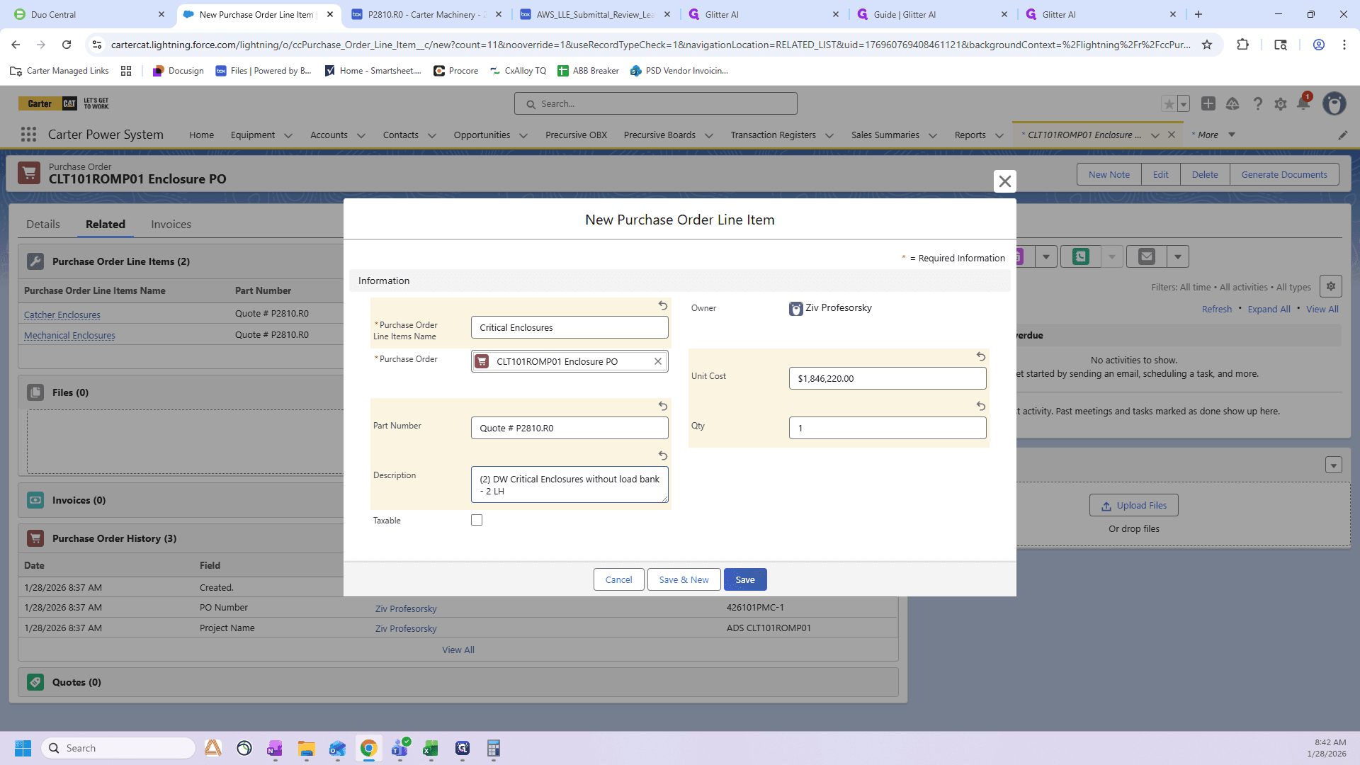 Step #72: Click on "Save" once the description is complete