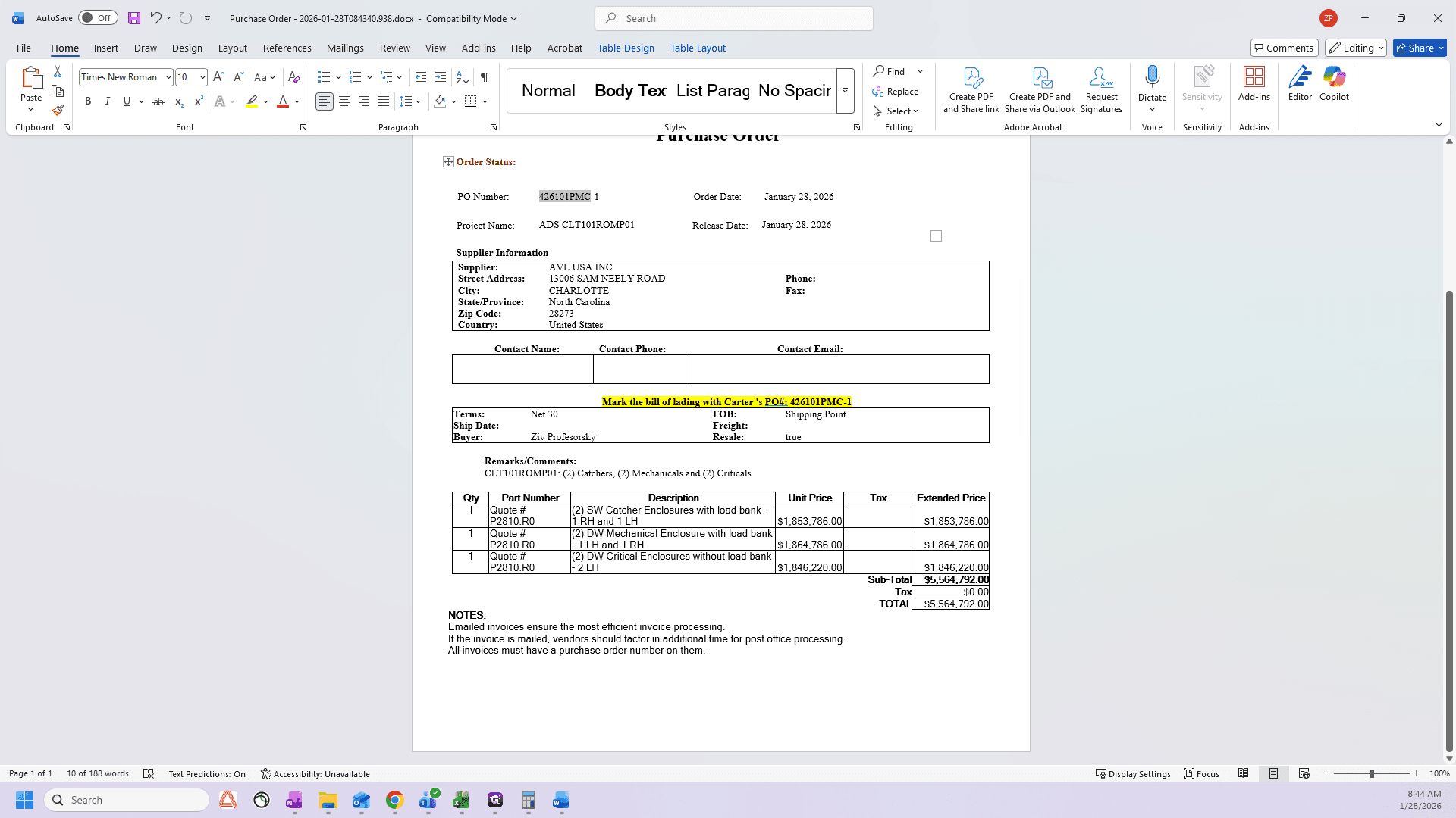 Step #85: Double-click on "426101PMC - 1"
