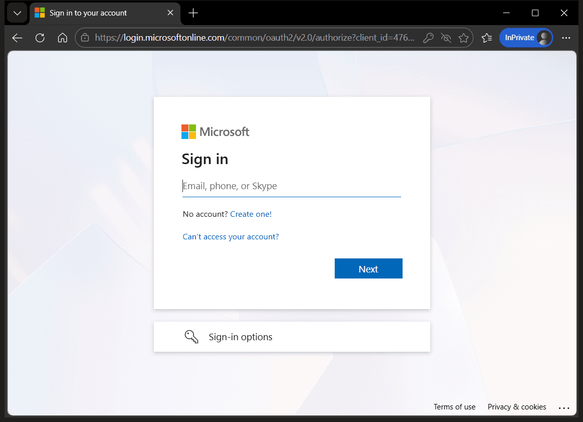 Step #1: Logon to your account at https://portal.office.com with your account and password