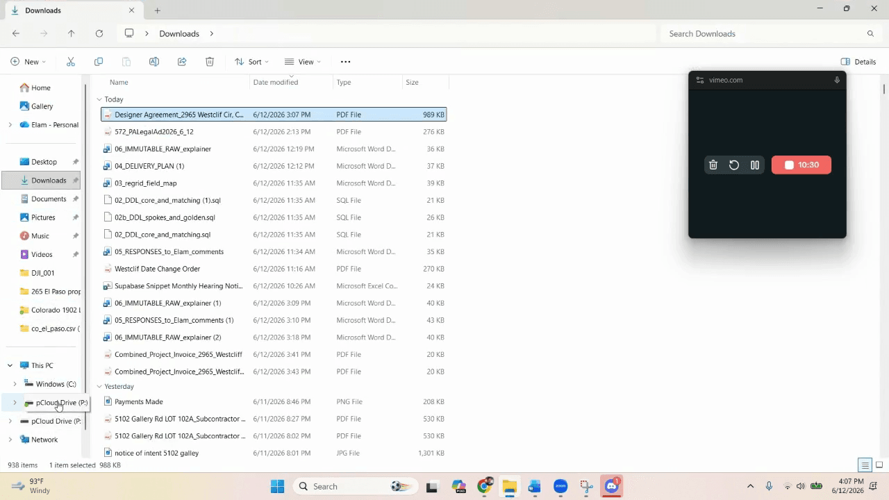 Step #26: Open your file explorer and click on the company shared drive (e.g., pCloud Drive).