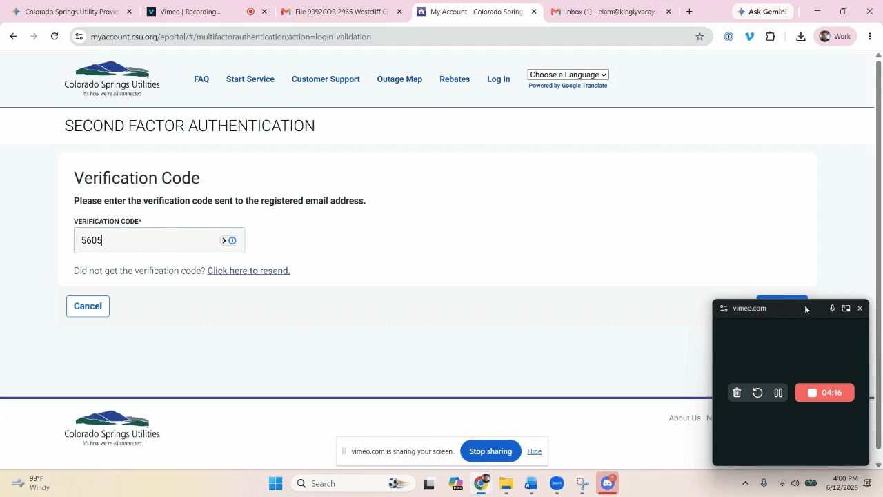 Step #13: Click Continue to finalize your login.