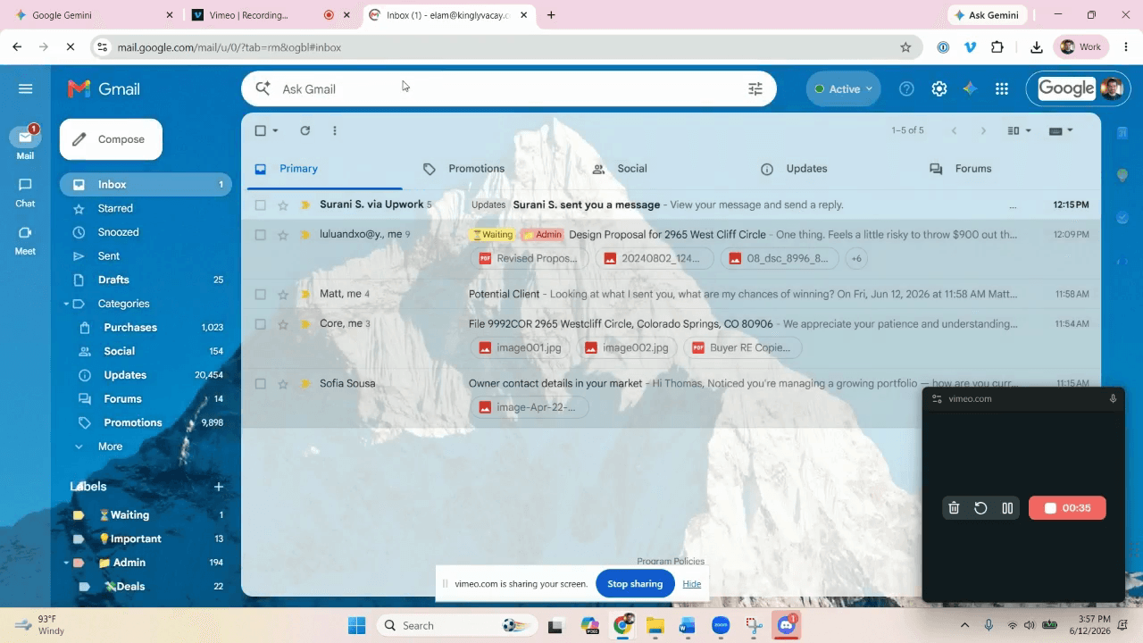 Step #1: Click the search bar in the top navigation menu of your email client.