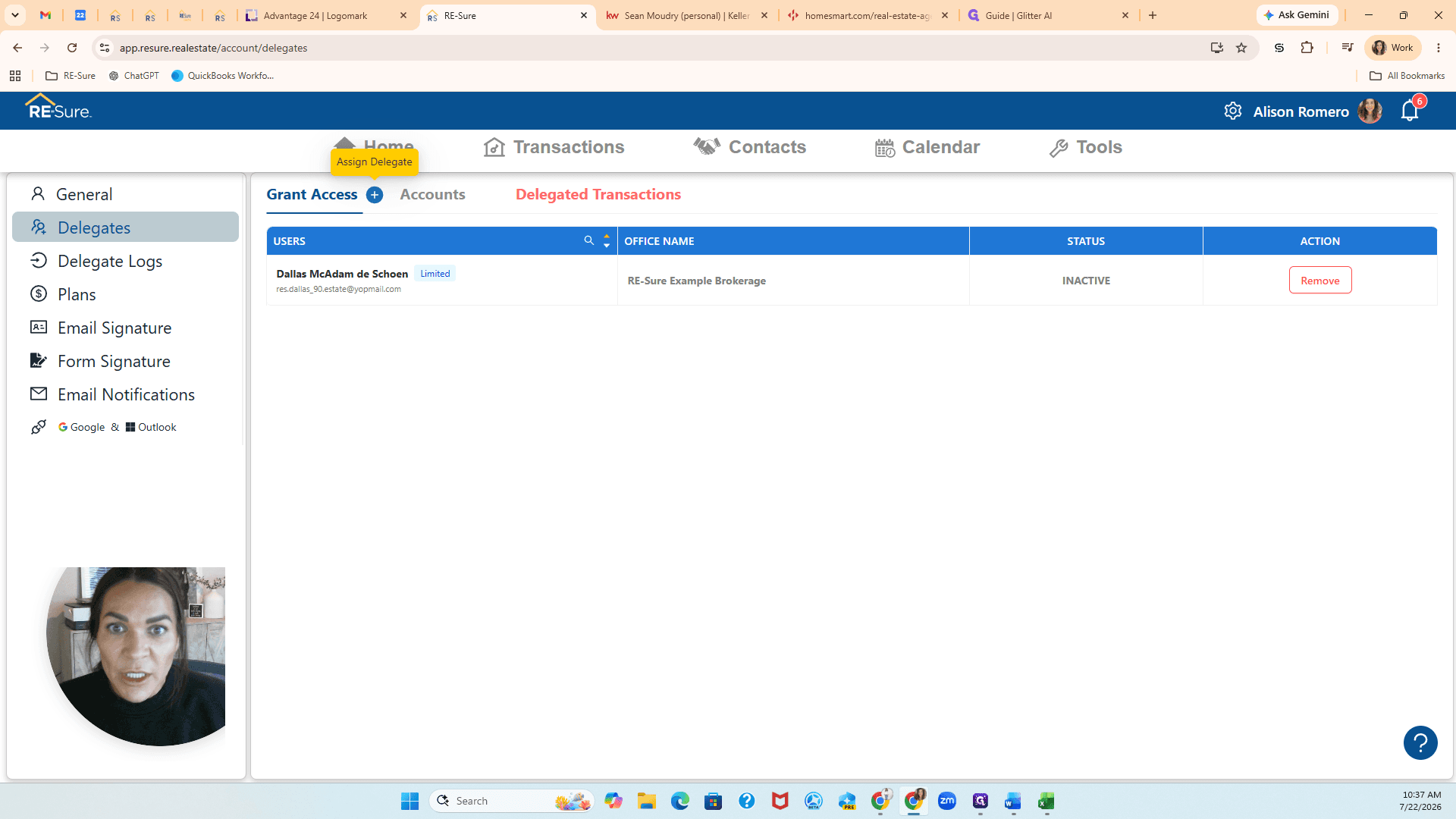 Step #9: Click the Grant Access + button.