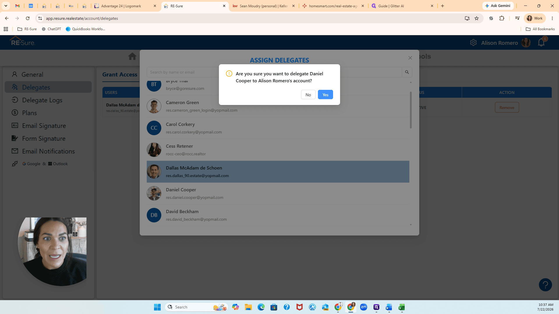 Step #13: Click Yes to confirm the assignment.