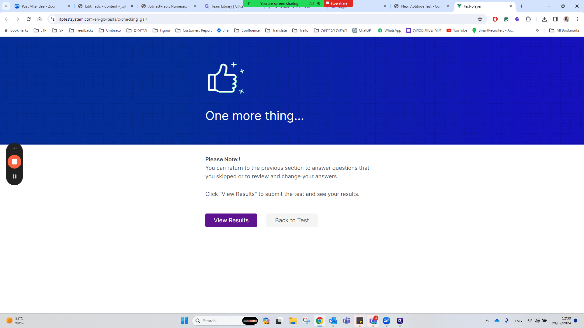 Step #45: Click "View Results"