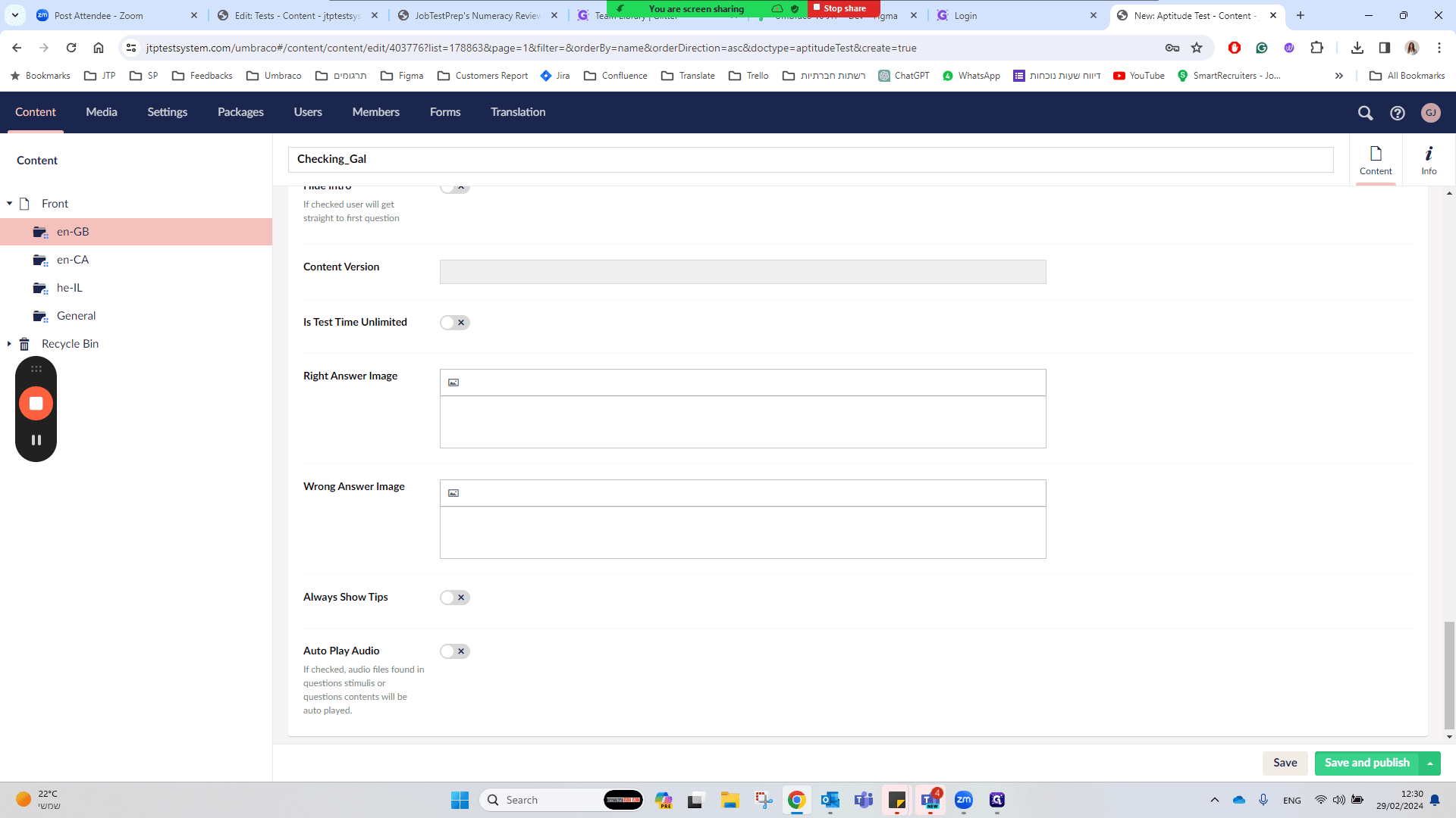 Step #39: Click "Save and publish"