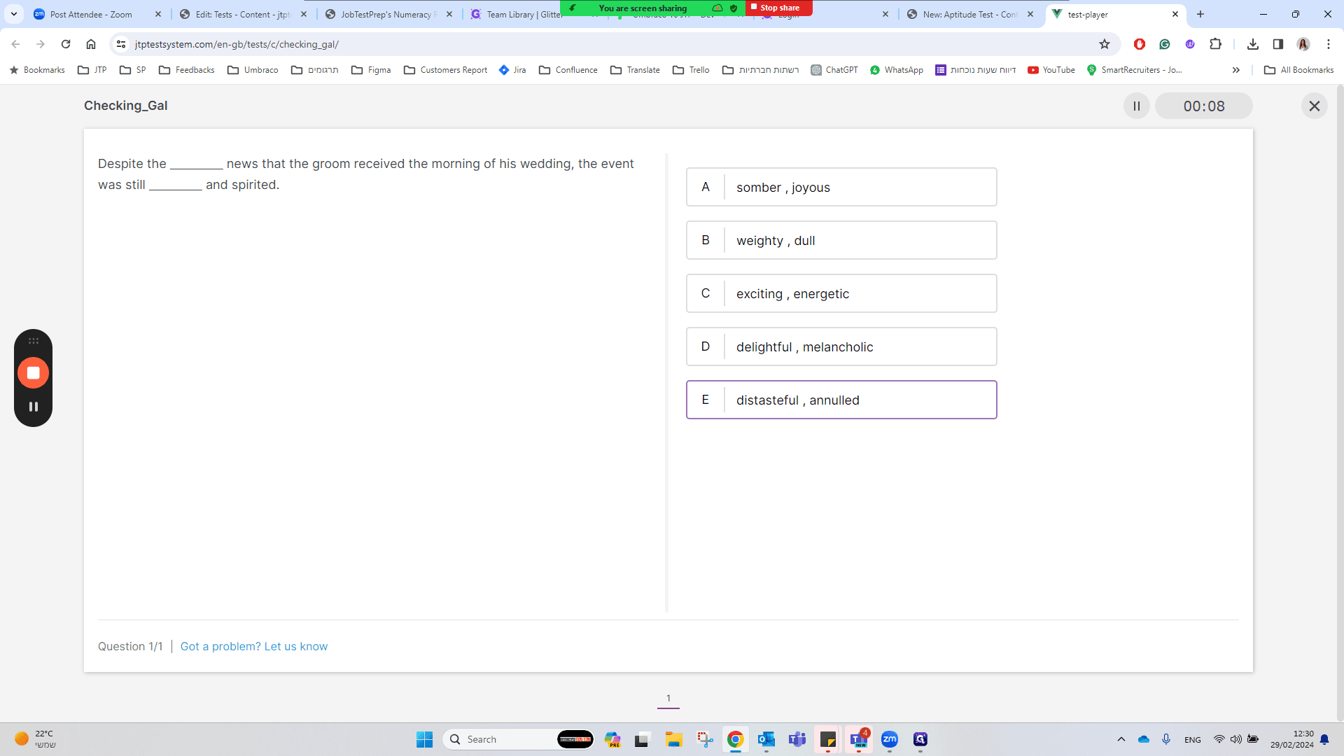 Step #43: Click "E distasteful , annulled"
