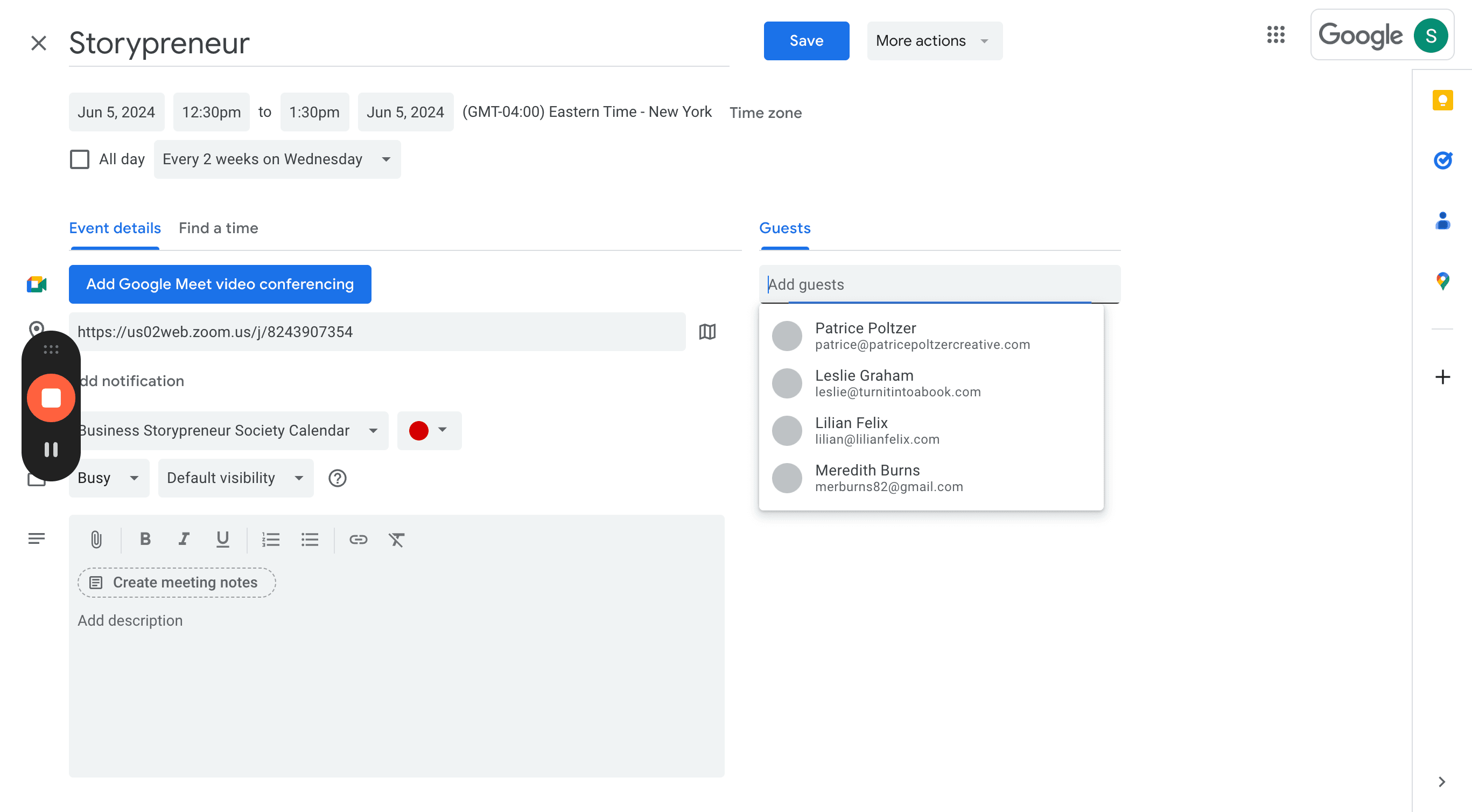 Step #34: Click "Add guests"