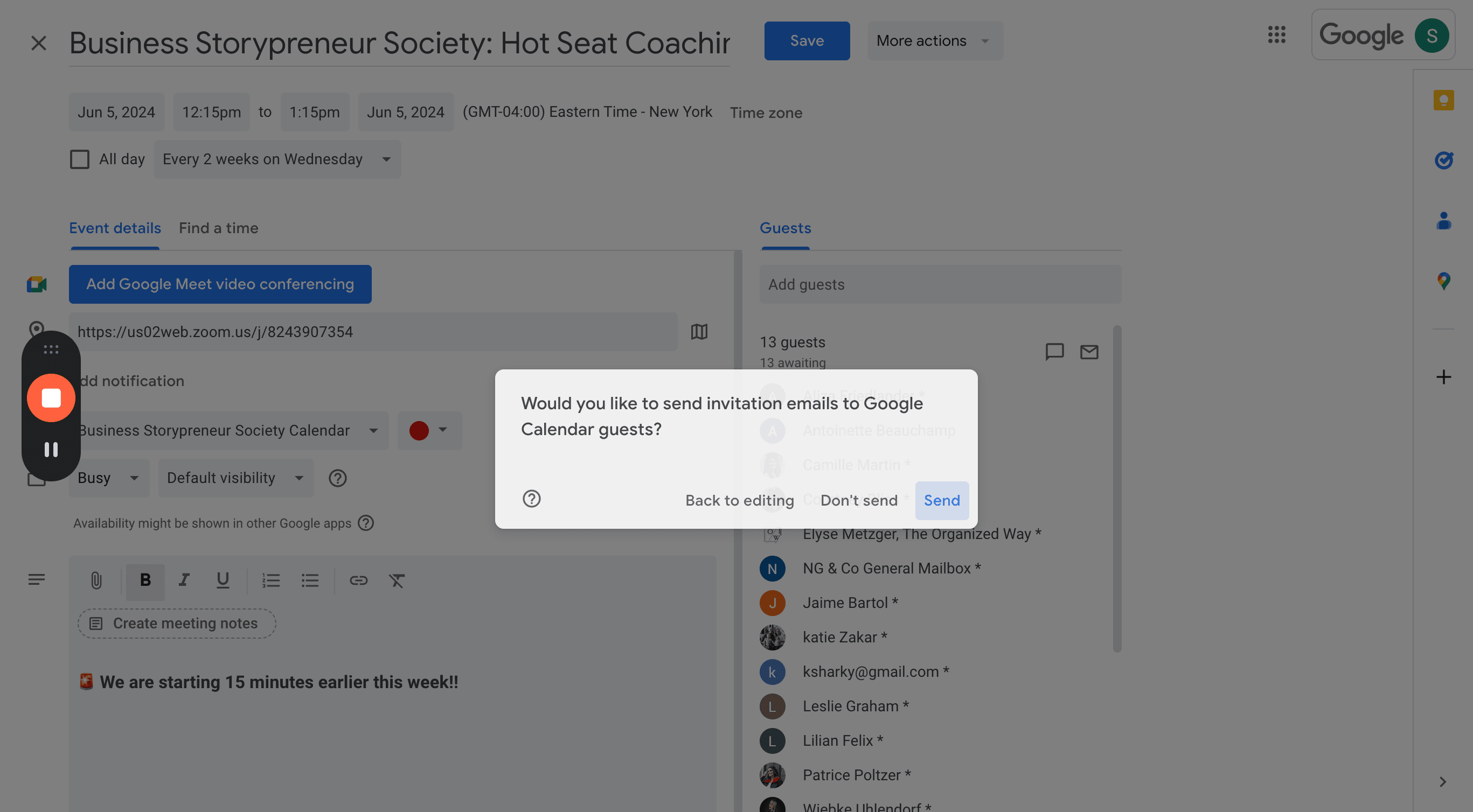 Step #37: Click "Send"