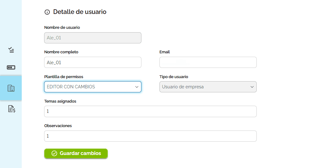 Step #8: Haz clic en «Guardar cambios» para aplicar la plantilla de permisos actualizada.