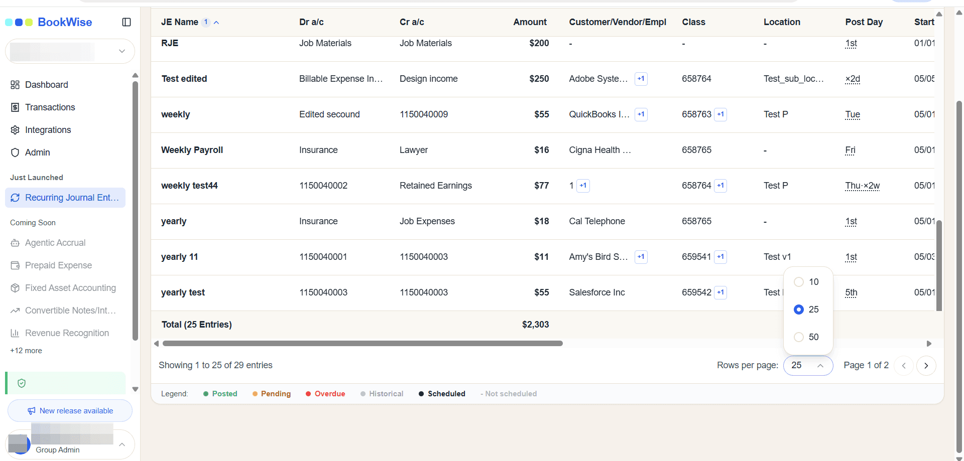 Step #4: Select your preferred number of rows to display.