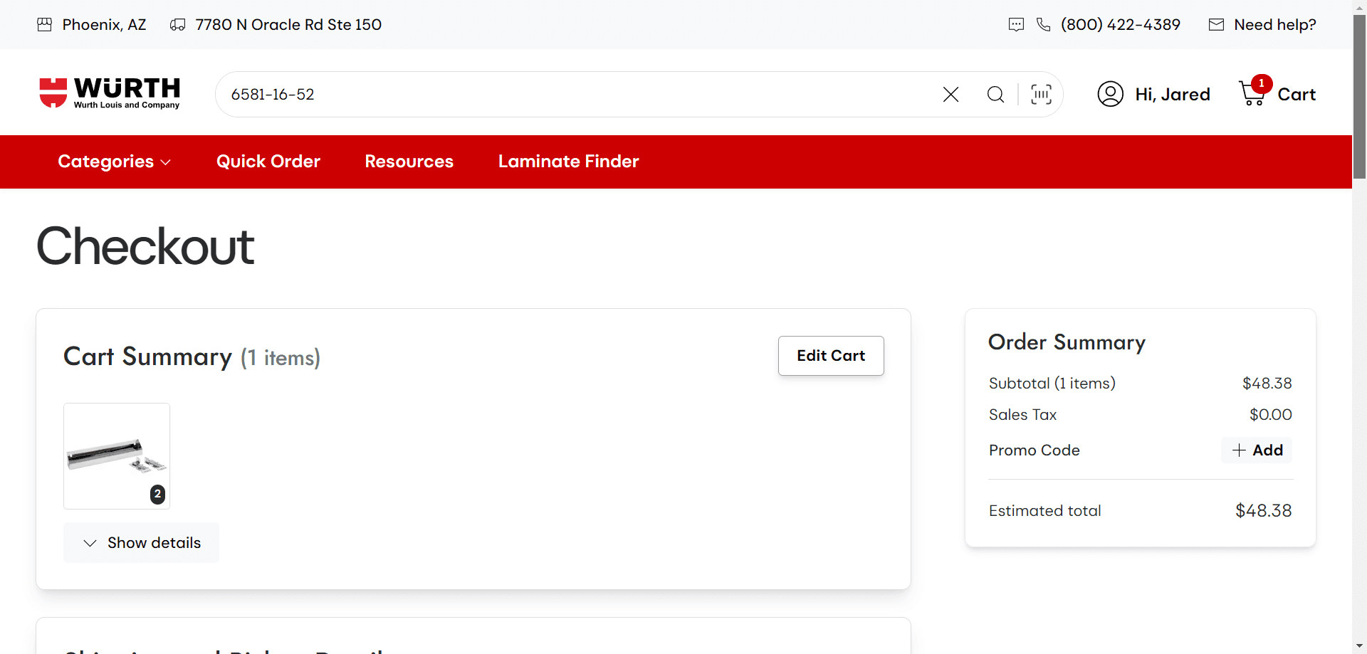Step #28: Verify the information on the check-out page