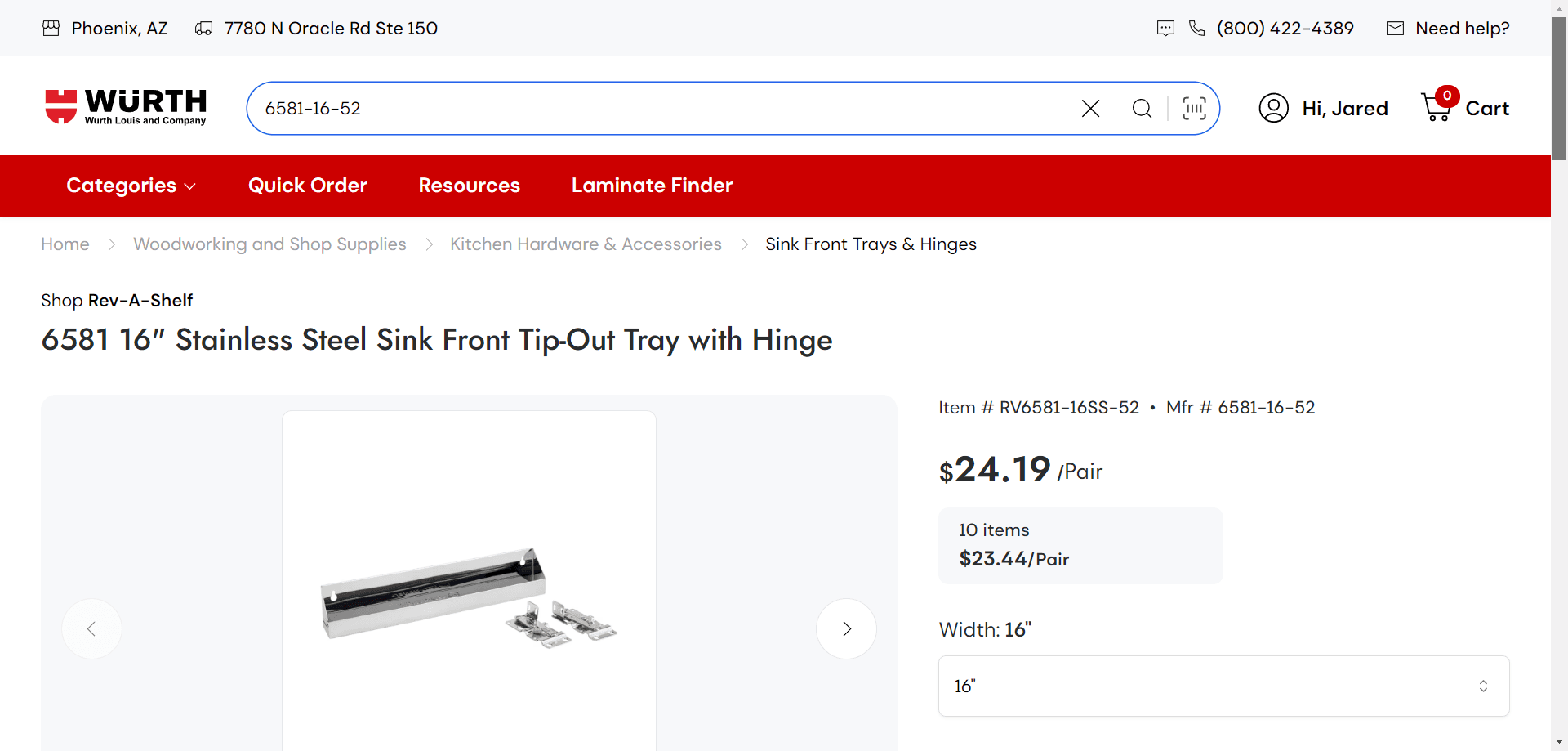 Step #16: Item page: